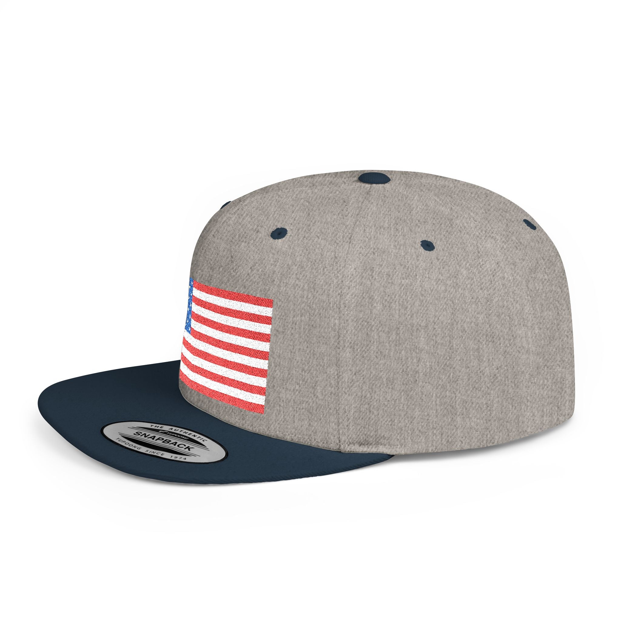 Patriotic Flat Bill Snapback Hat | Stylish, Gifts for Veterans - Imagination Print
