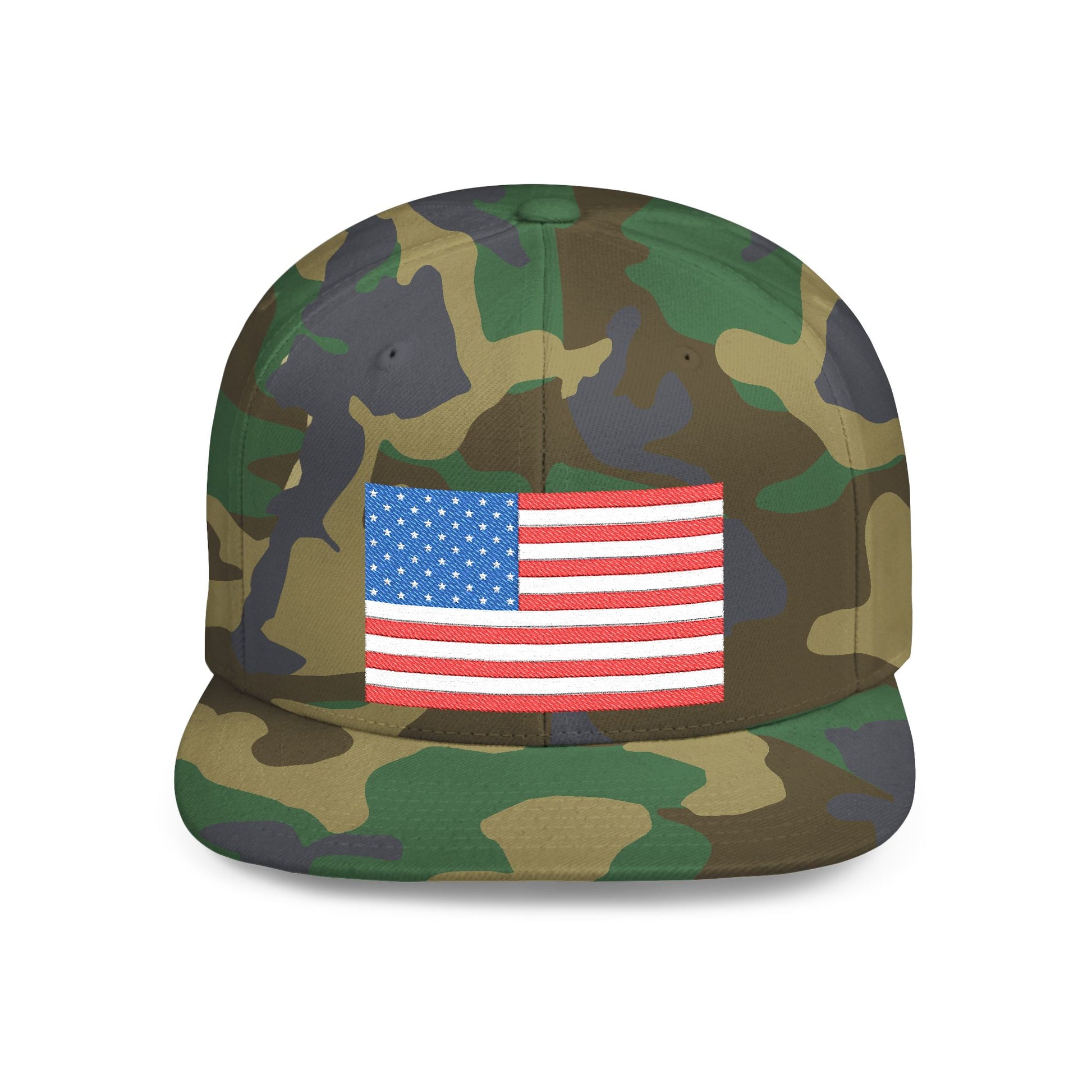 Patriotic Flat Bill Snapback Hat | Stylish, Gifts for Veterans - Imagination Print