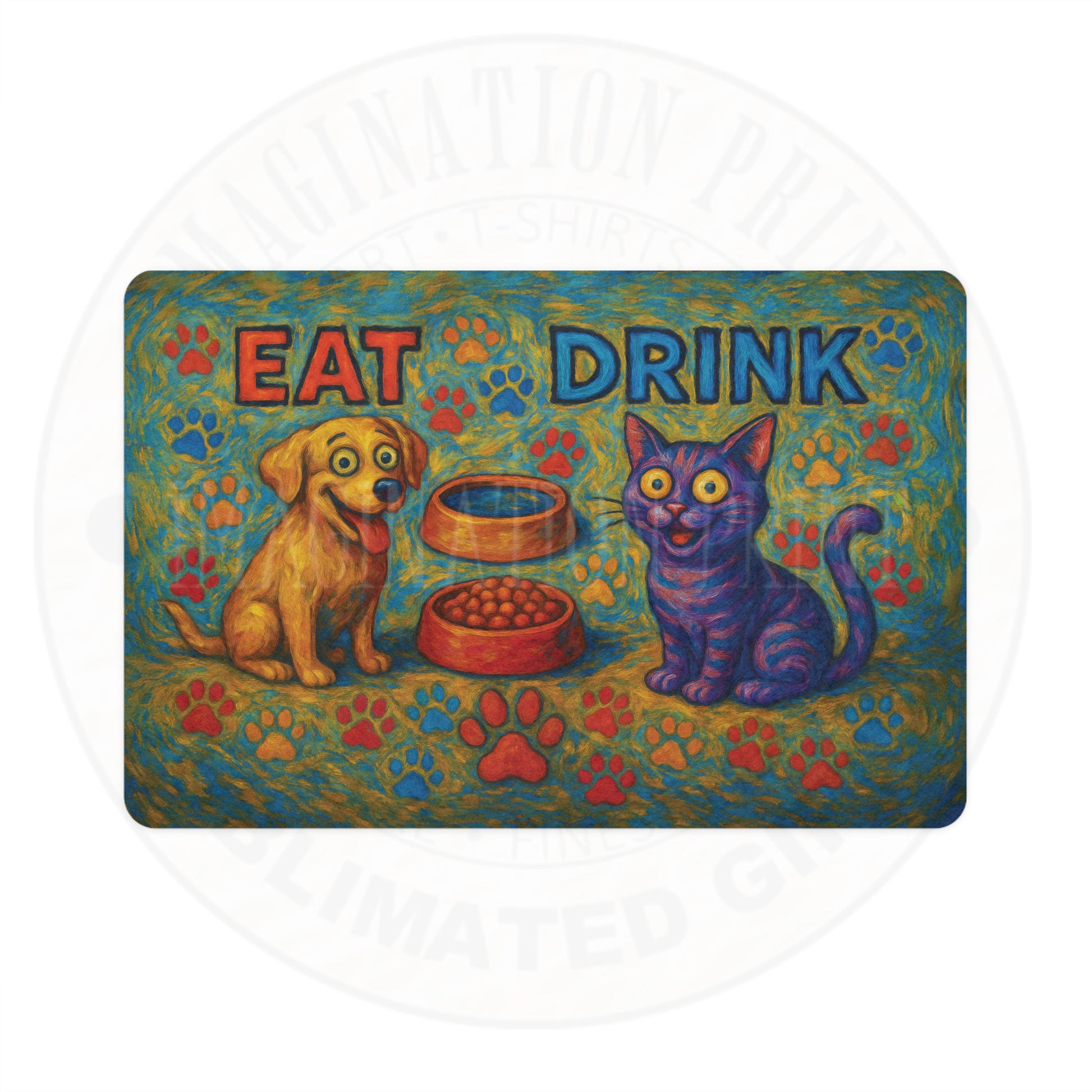 Colorful Pet Food Mat 