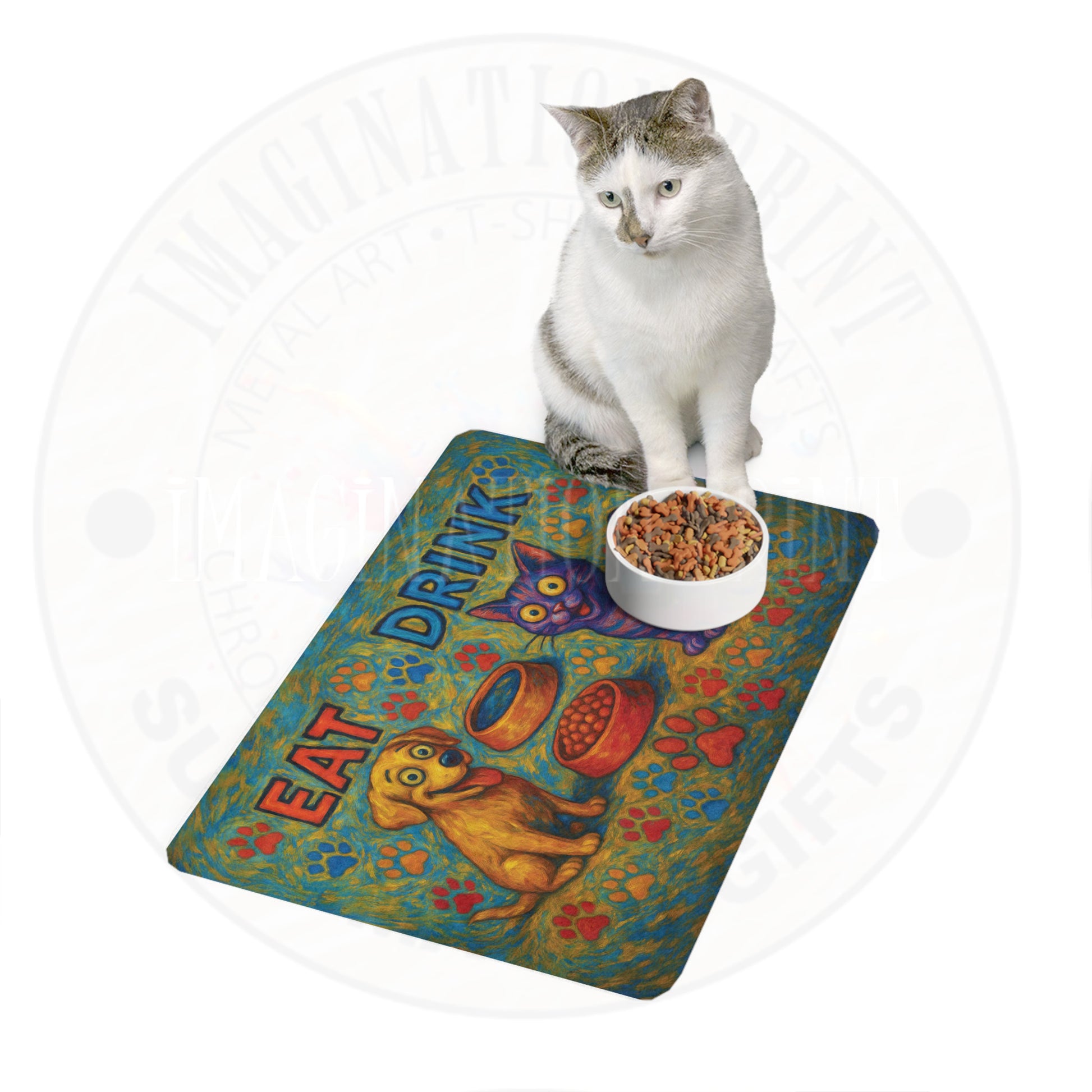 Colorful Pet Food Mat 