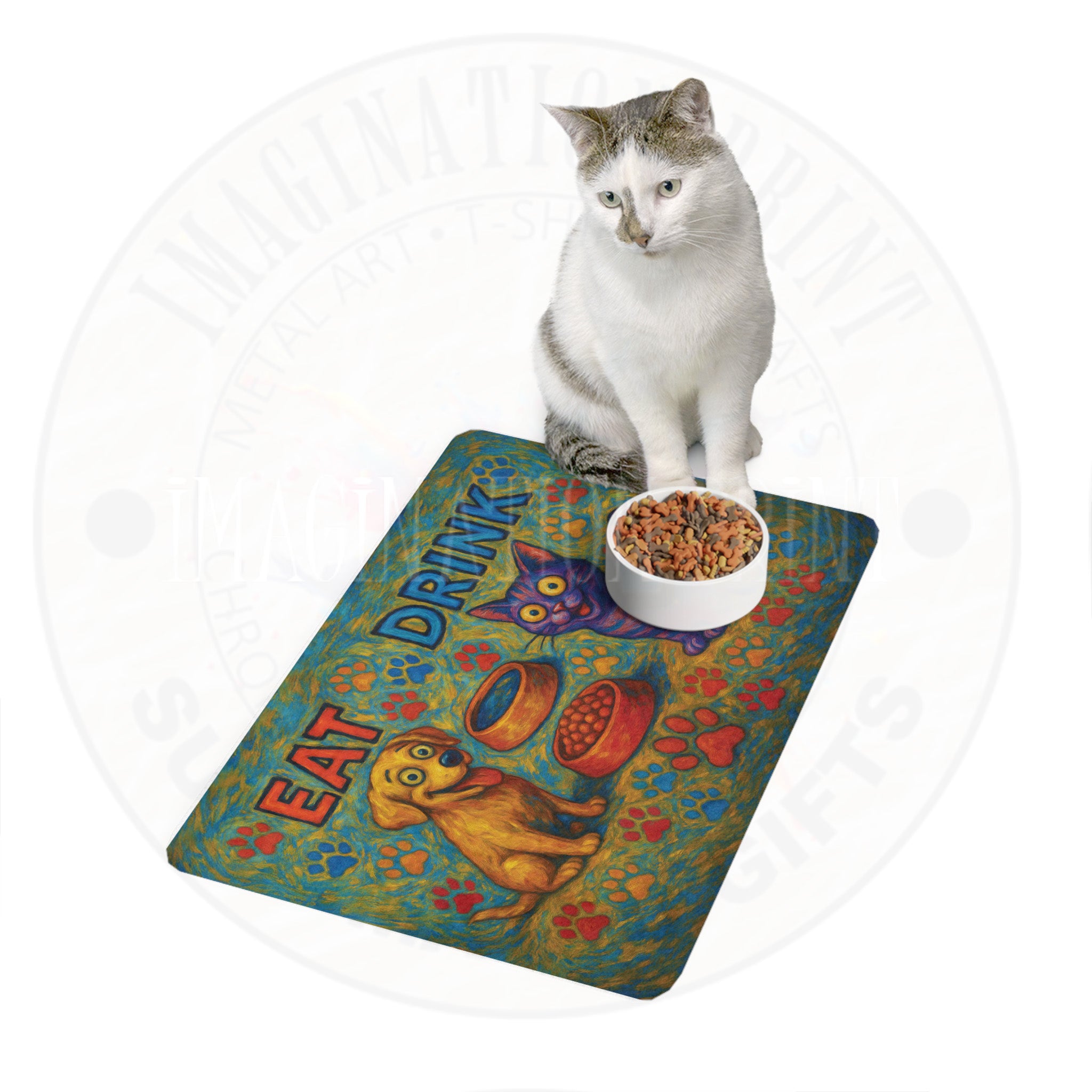 Colorful Pet Food Mat 