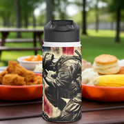 Patriotic Stainless Steel Water Bottle | Military Tribute