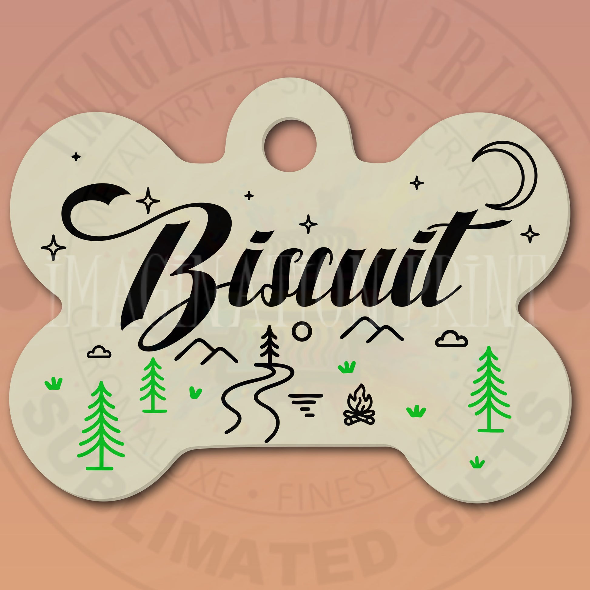 Personalized Bone Pet Tags - Imagination Print