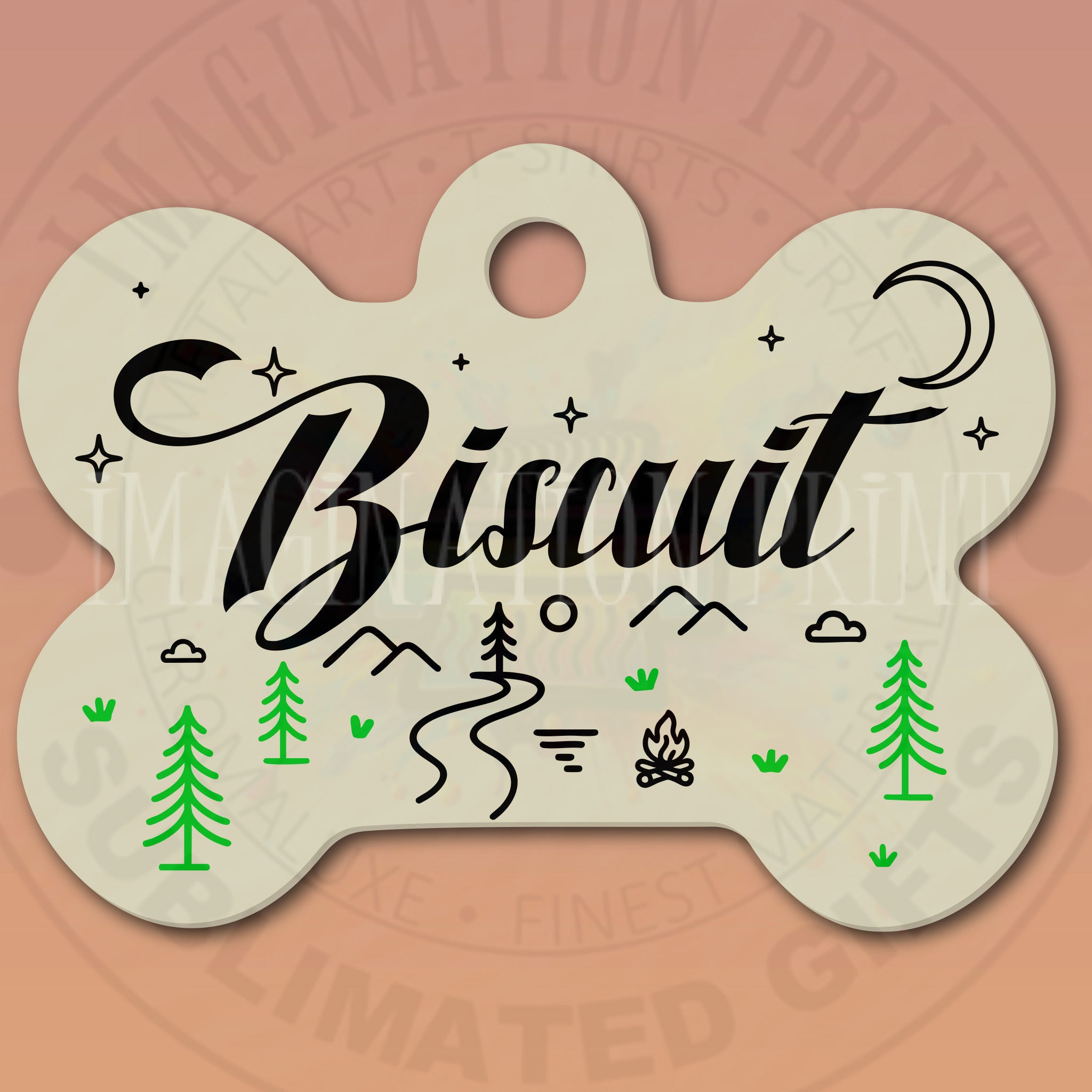 Personalized Bone Pet Tags - Imagination Print
