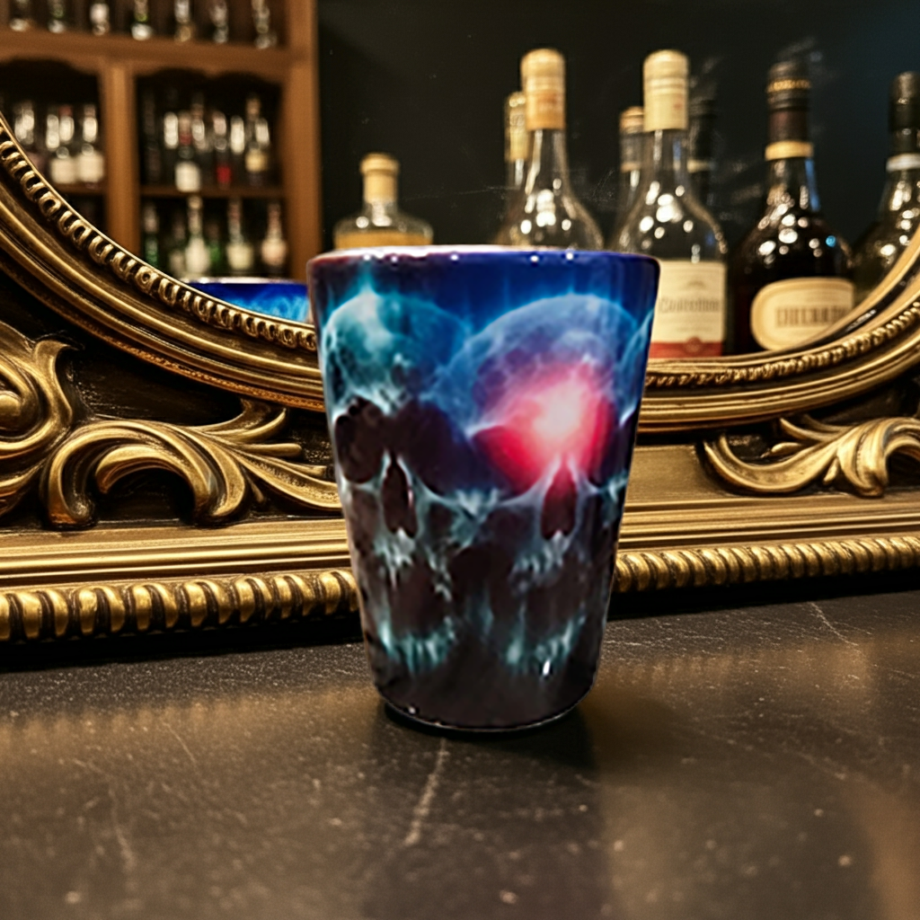 Cosmic Skull Shot Glass