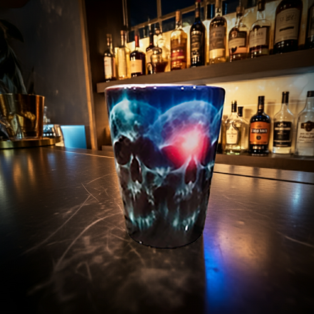 Cosmic Skull Shot Glass