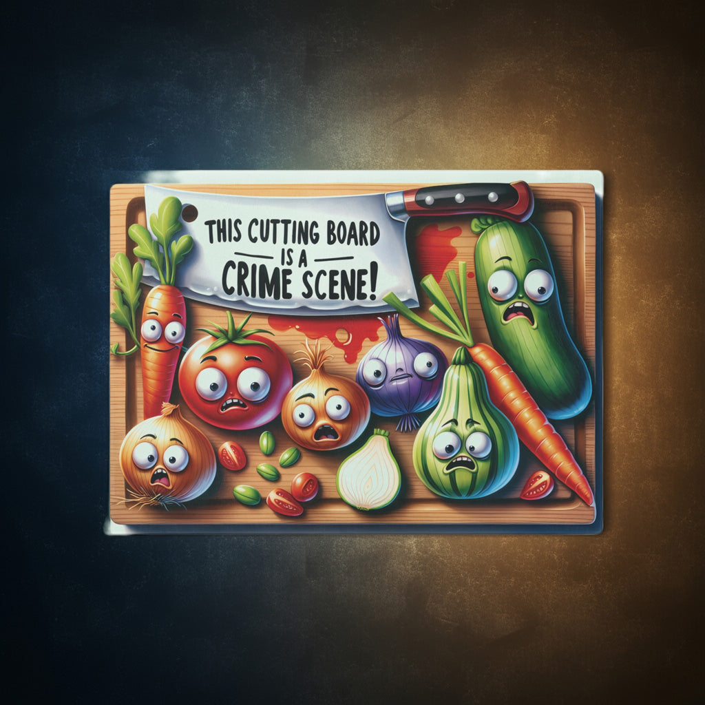 Funny Crime Scene Cutting Board