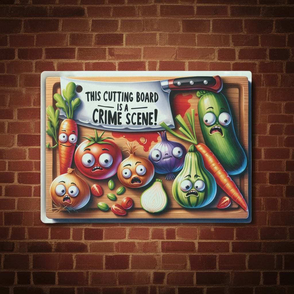 Funny Crime Scene Cutting Board