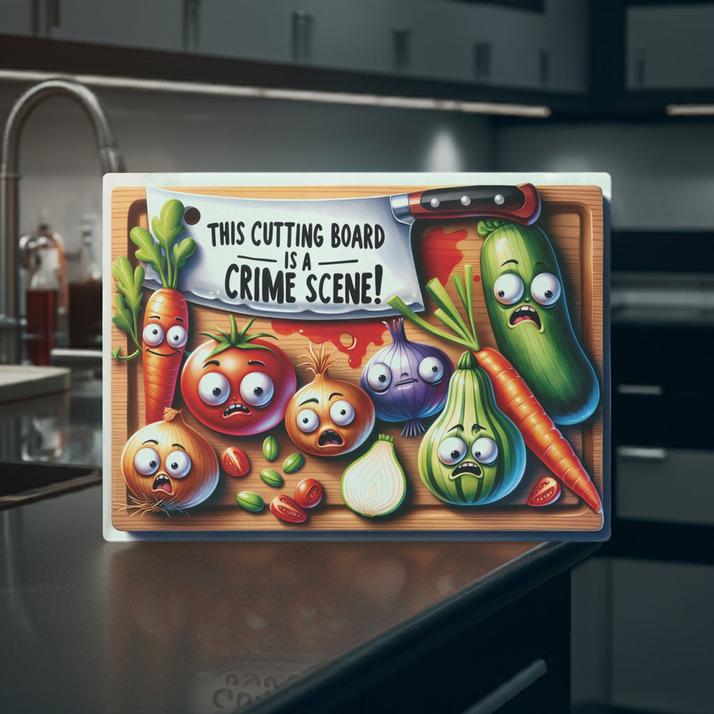 Funny Crime Scene Cutting Board