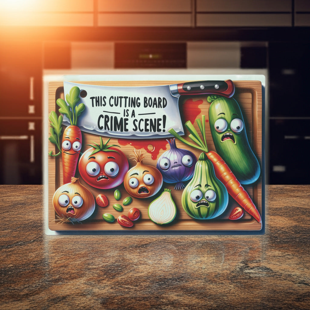 Funny Crime Scene Cutting Board