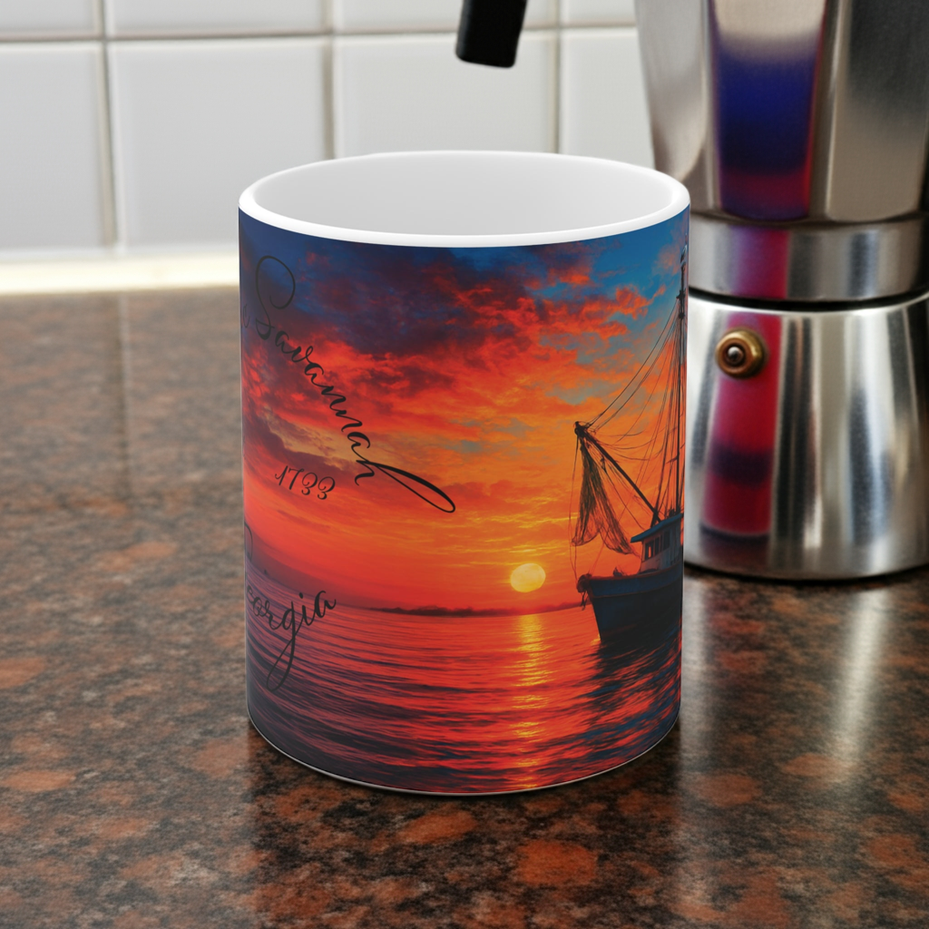 Historic Savannah Shrimp Boat Mug