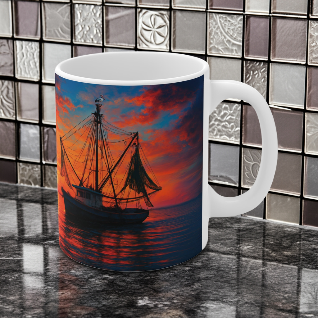 Historic Savannah Shrimp Boat Mug
