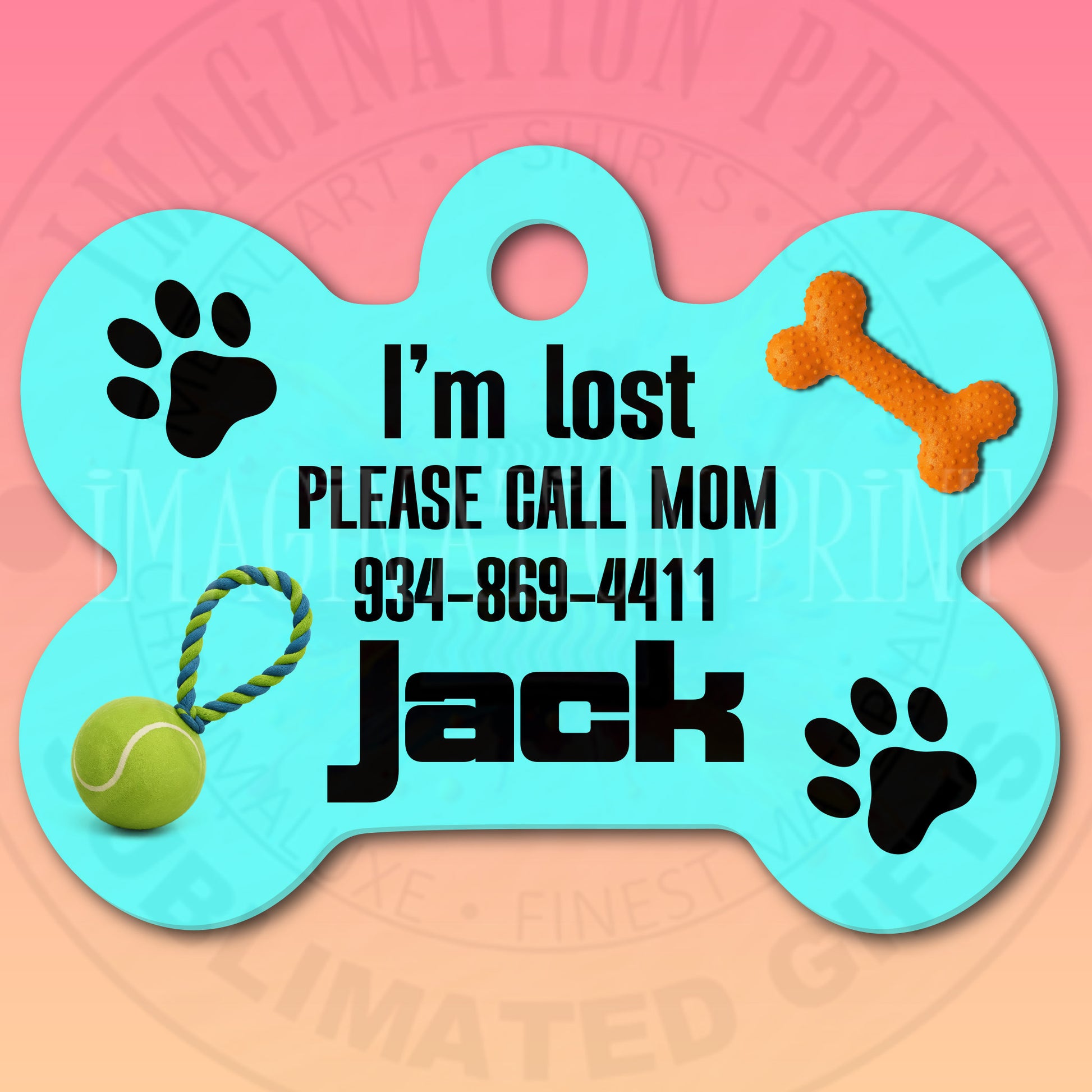 Personalized Bone Pet Tags