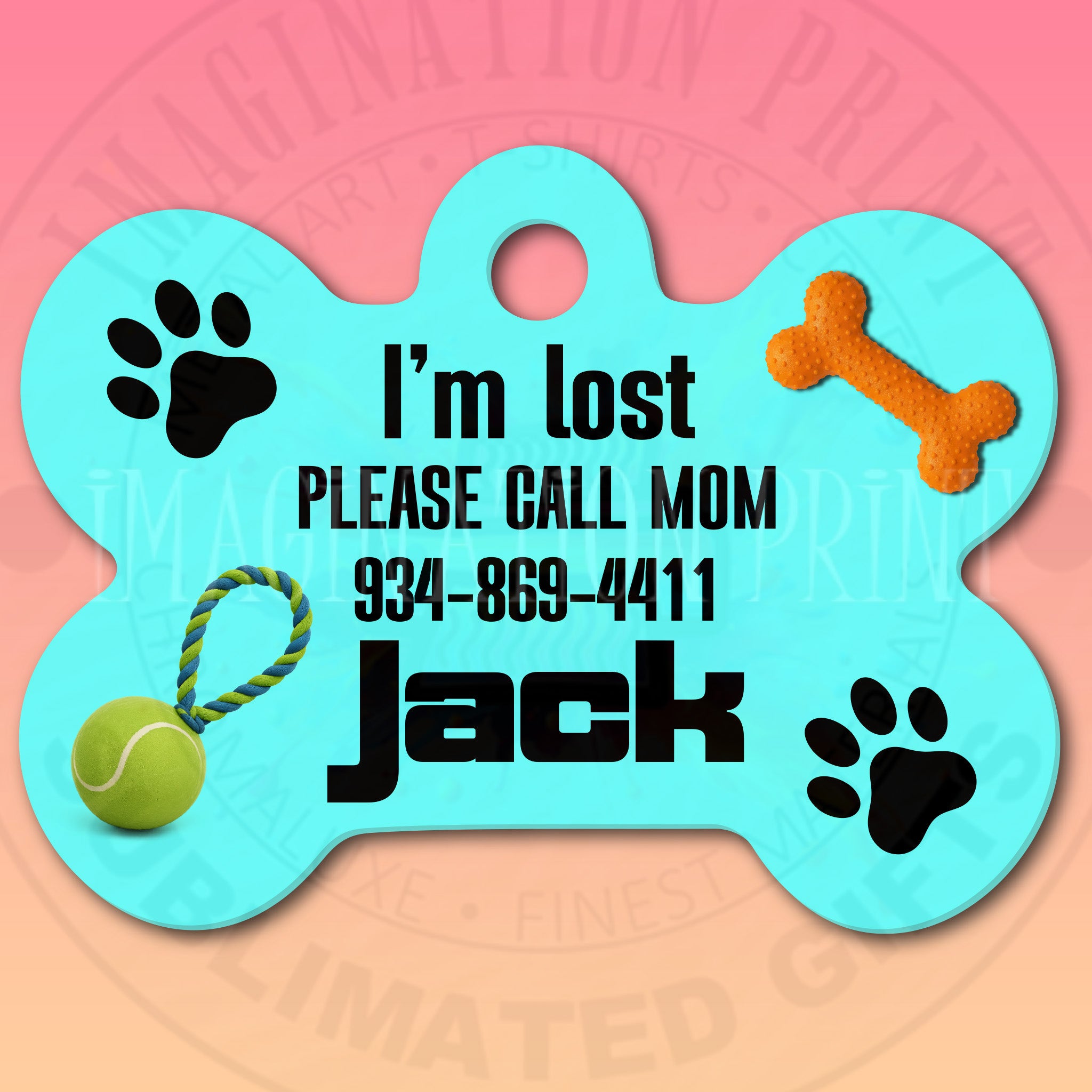 Personalized Bone Pet Tags