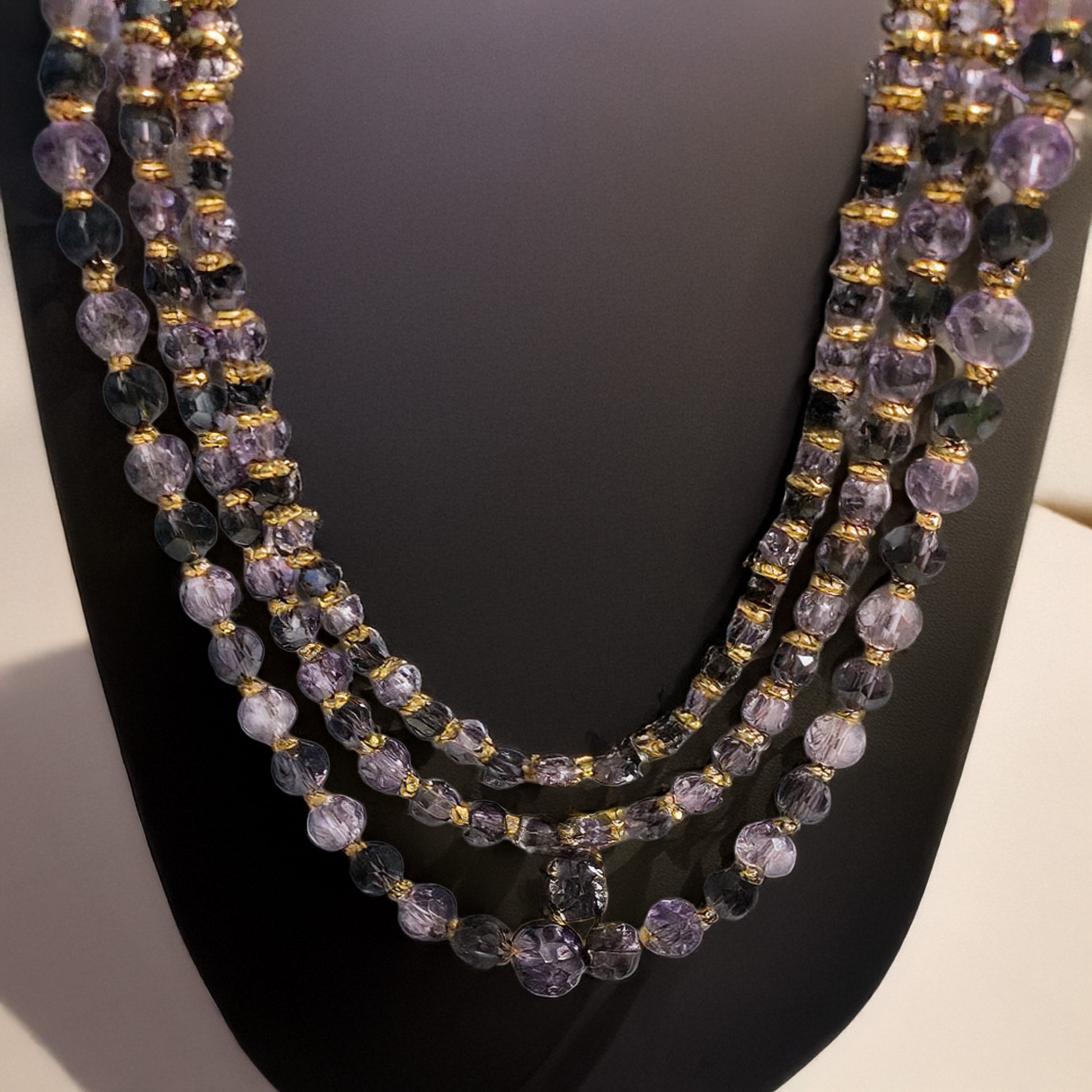 Twilight Harmony 3-Strand Beaded Necklace - Imagination Print