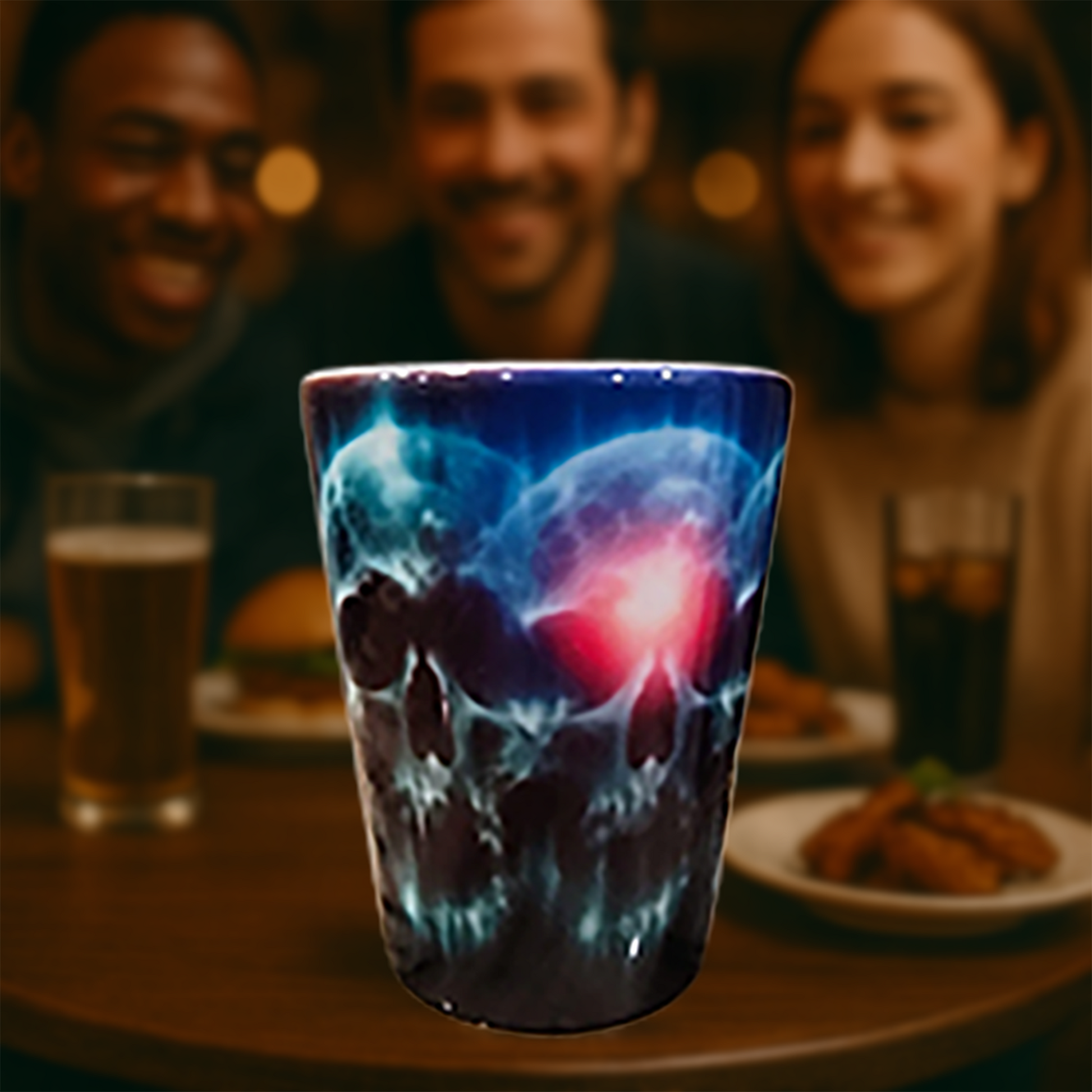 Cosmic Skull Shot Glass