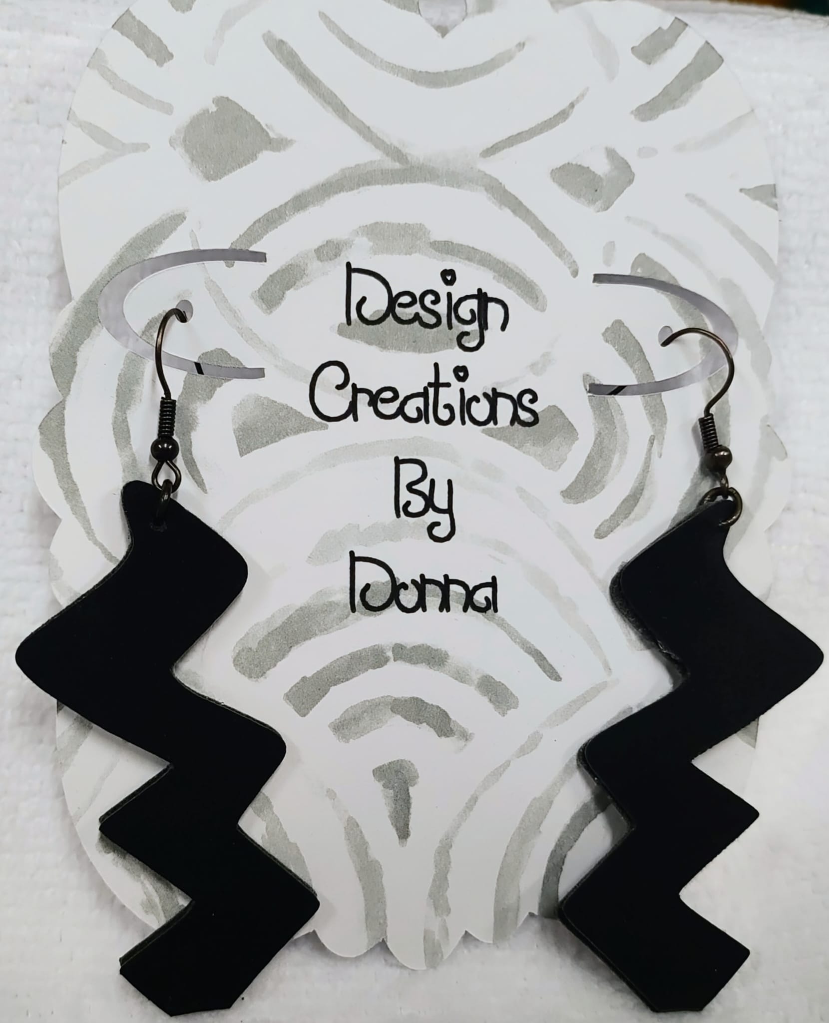 Black Faux Suede Boho Earrings - Imagination Print
