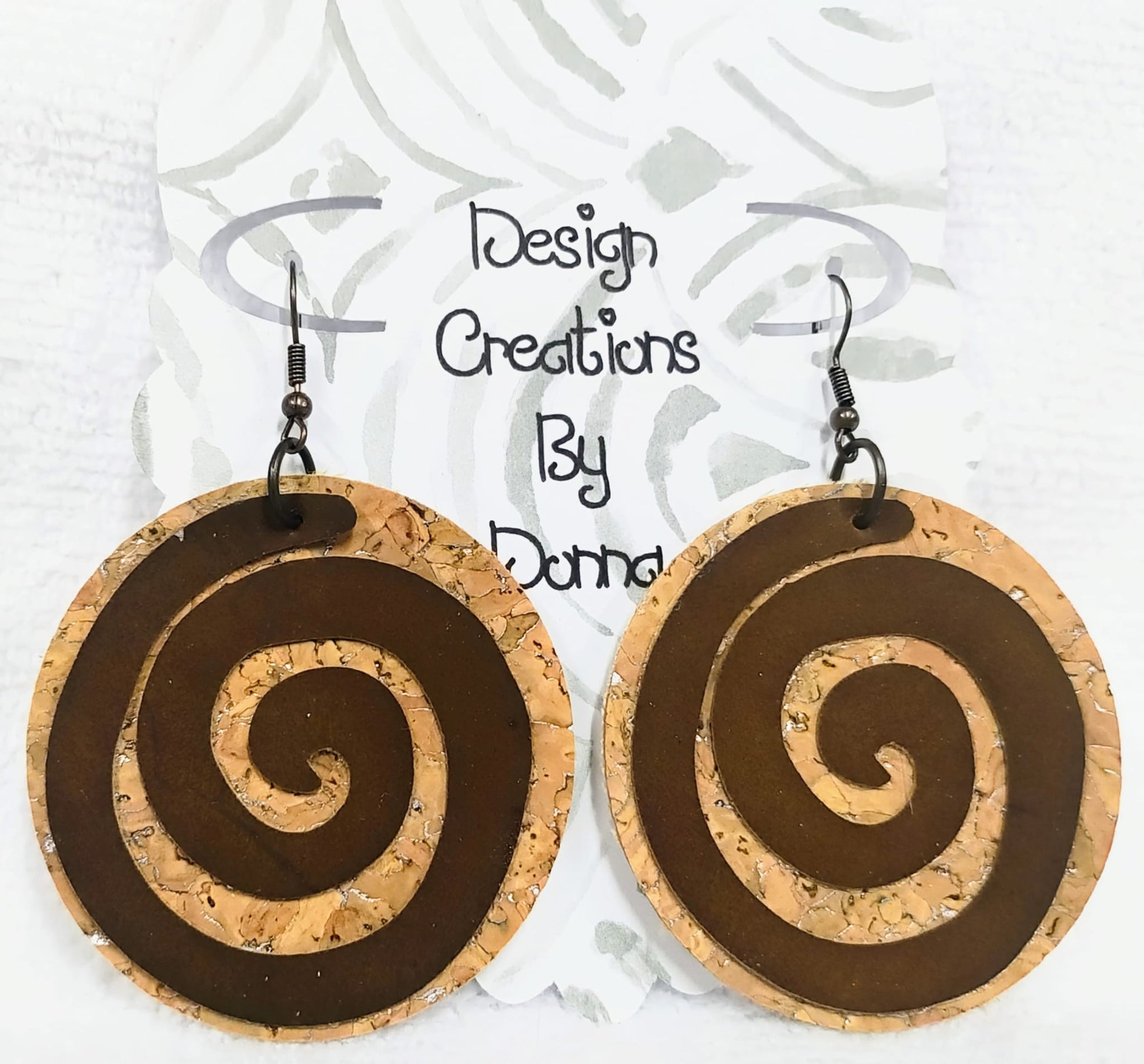 Earthen Spiral Drop Earrings - Imagination Print