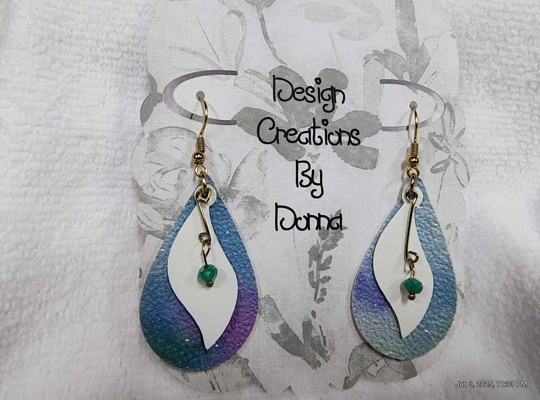 Iridescent Petal Drop Earrings - Imagination Print