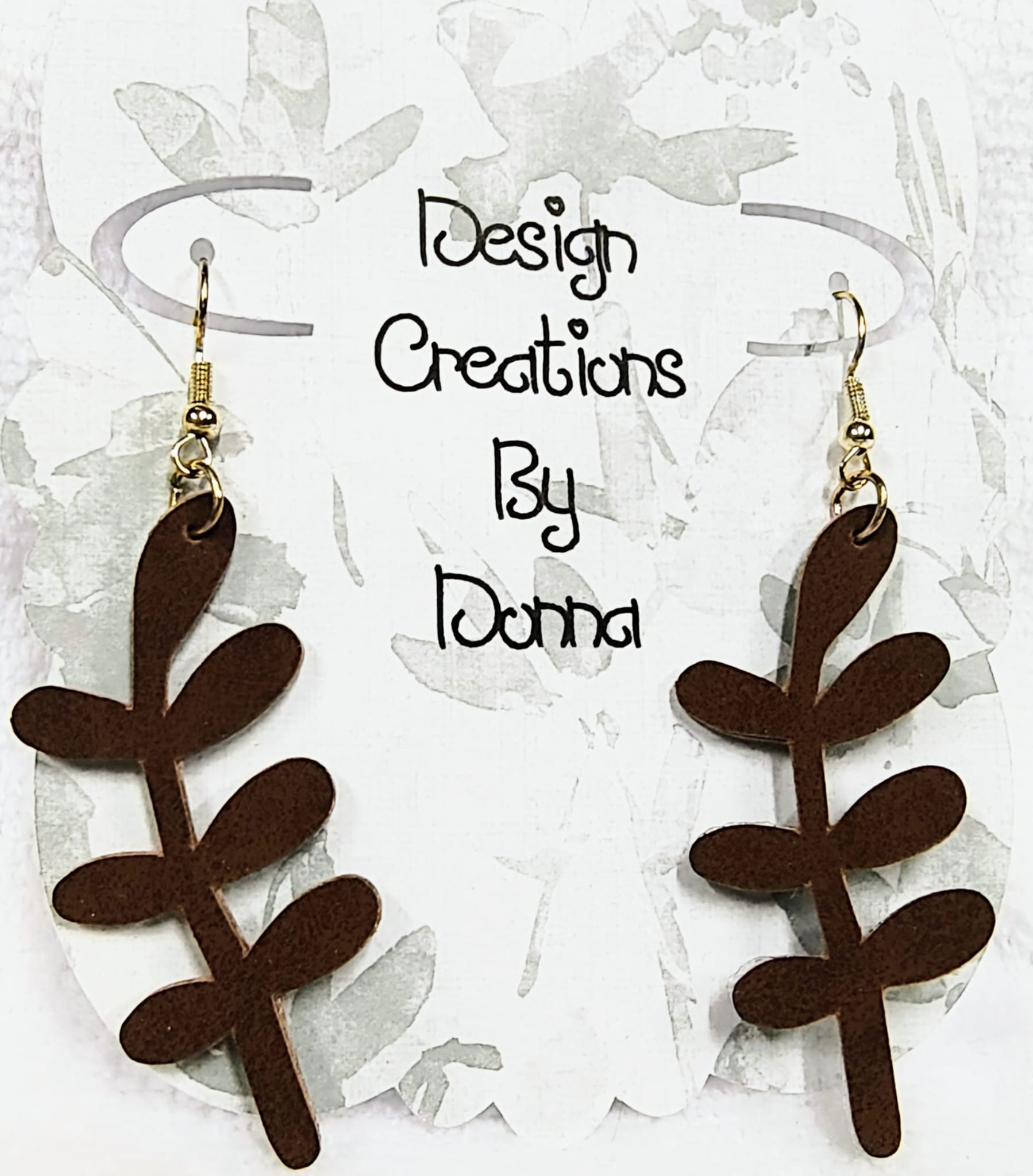 Nature Path Faux Suede Earrings - Imagination Print