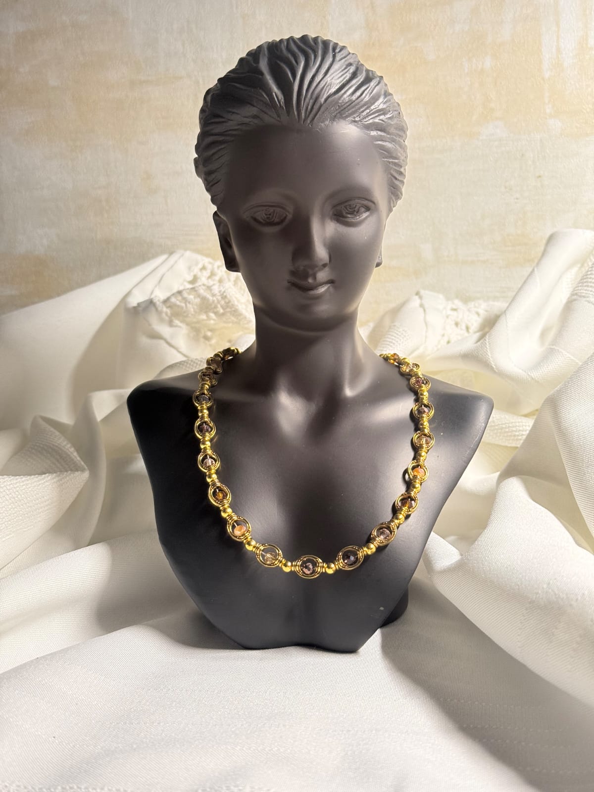 Golden Twilight Beaded Necklace - Imagination Print