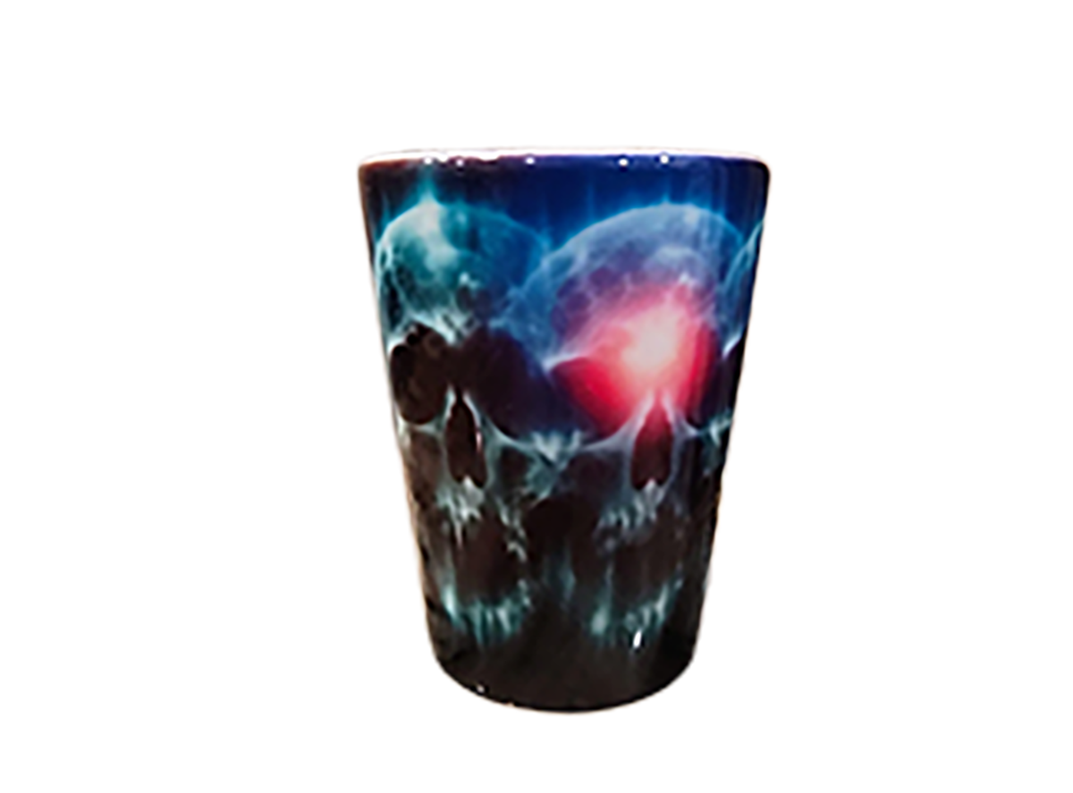 Cosmic Skull Shot Glass - Imagination Print