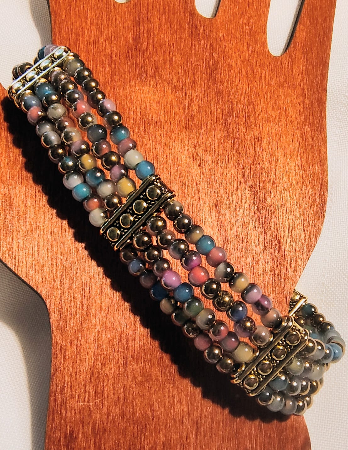 Mystic Aurora Multi-Strand Beaded Bracelet - Imagination Print