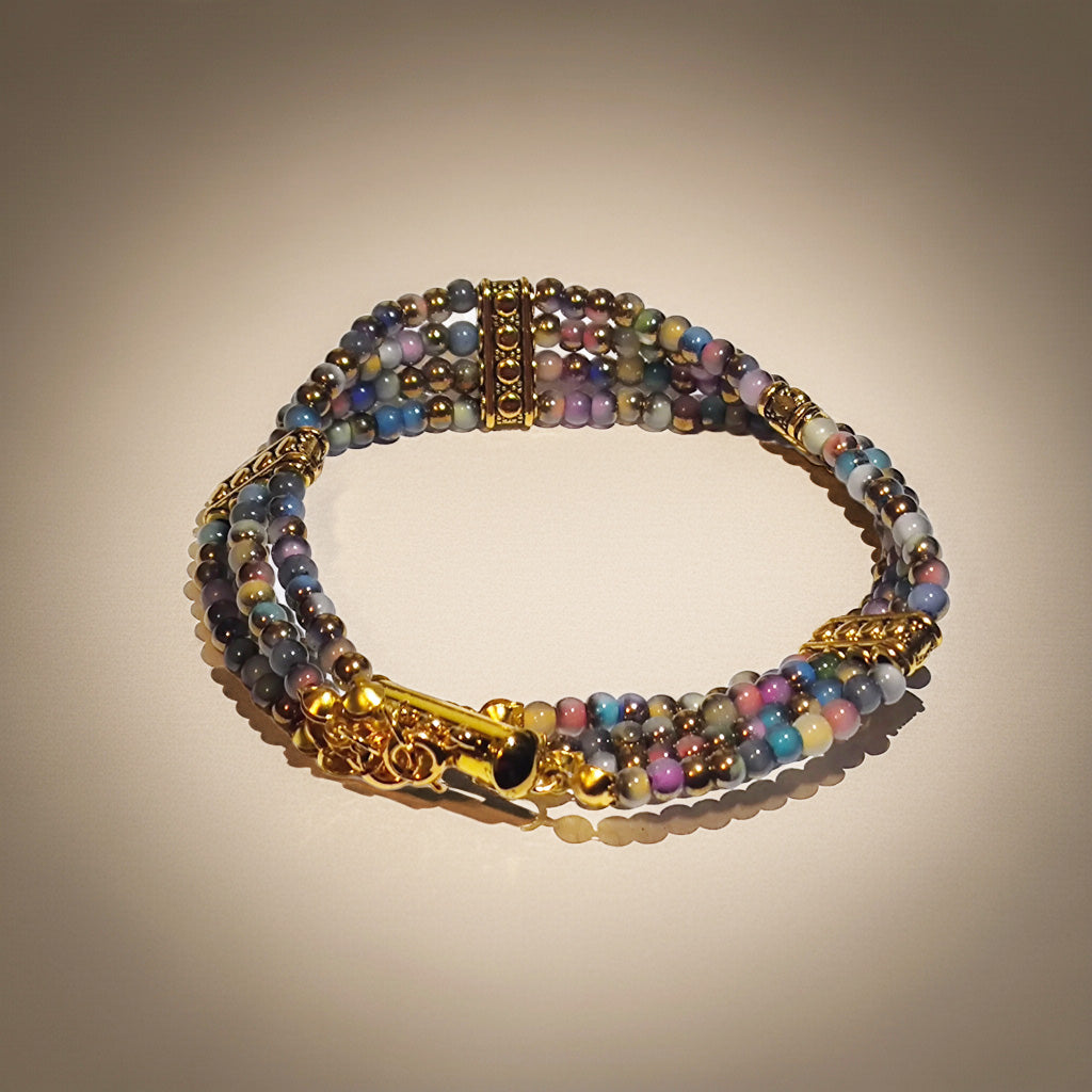 Mystic Aurora Multi-Strand Beaded Bracelet - Imagination Print