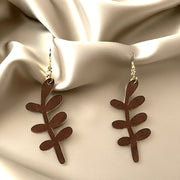 Nature Path Faux Suede Earrings - Imagination Print