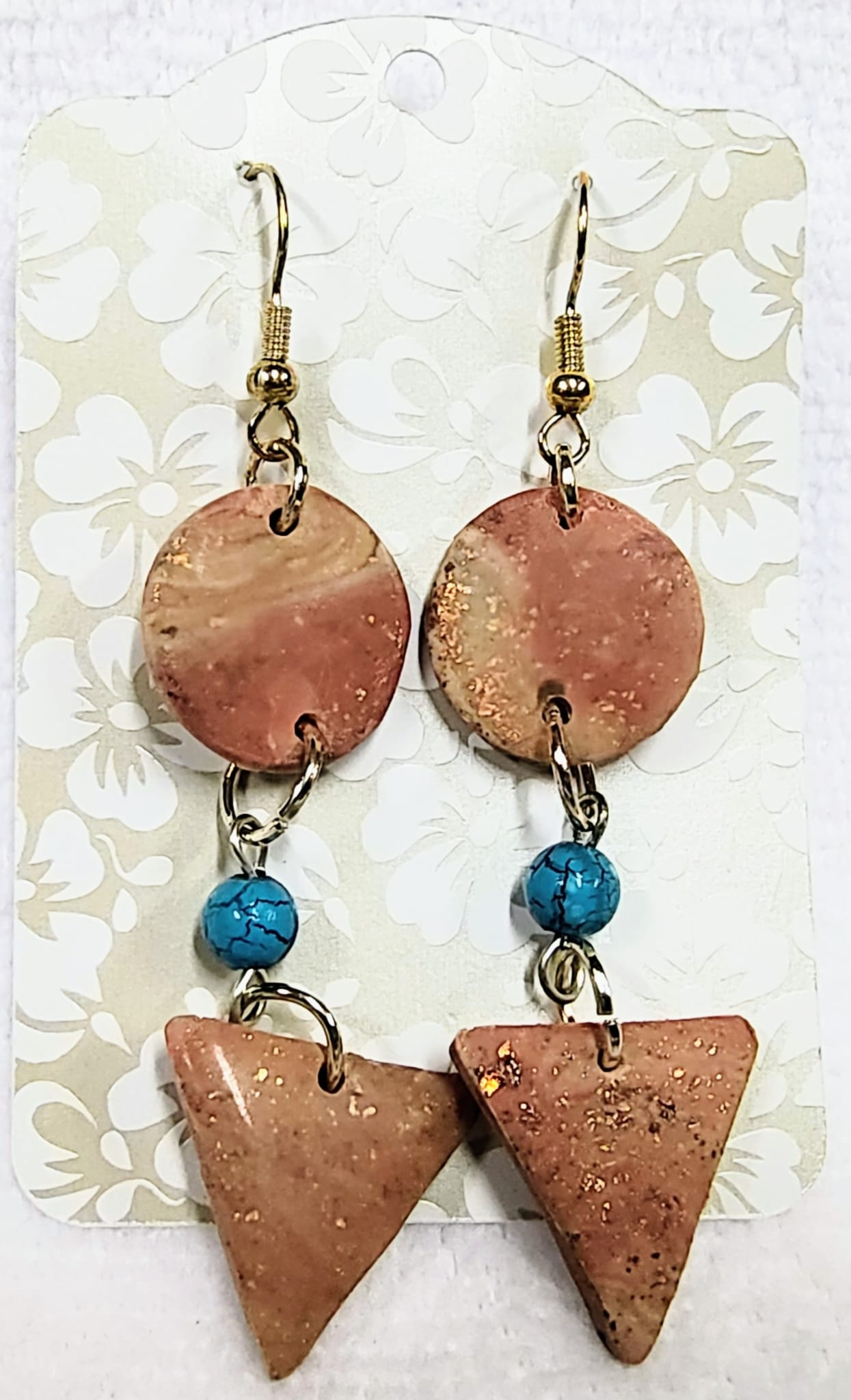 Terracotta & Turquoise Earrings - Imagination Print