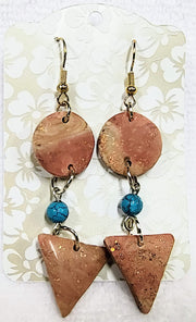Terracotta & Turquoise Earrings - Imagination Print