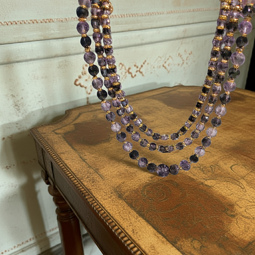 Twilight Harmony 3-Strand Beaded Necklace - Imagination Print