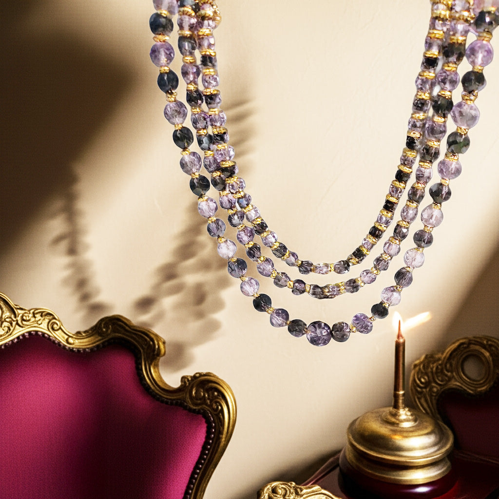 Twilight Harmony 3-Strand Beaded Necklace - Imagination Print