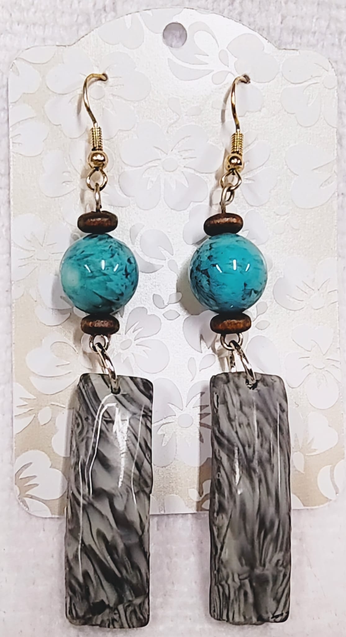 Storm-wood and Sky Earrings - Imagination Print