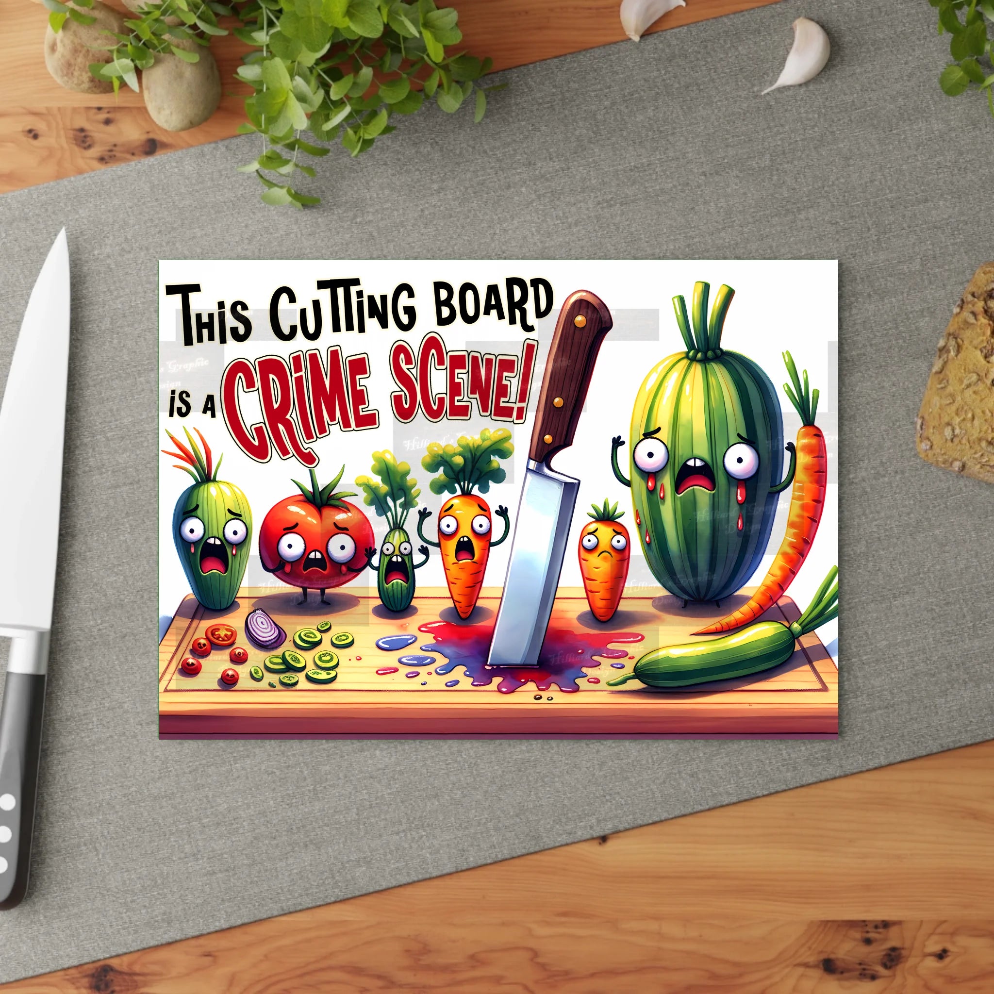Crime Scene Cutting Board - Imagination Print