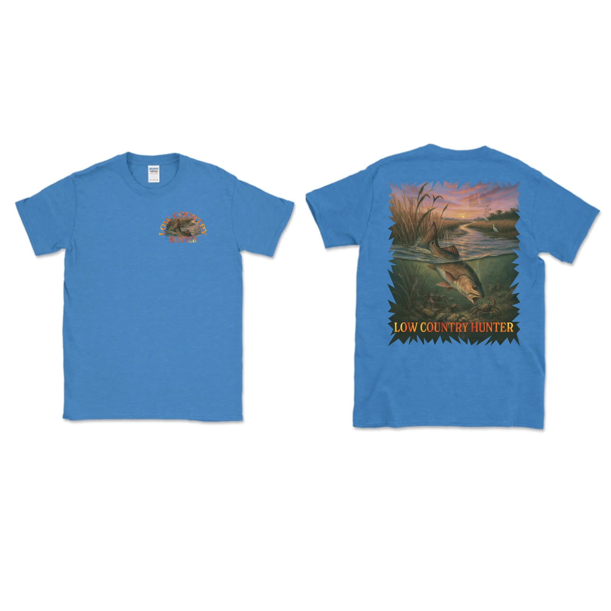 Gildan 64000 Adult Softstyle T-Shirt Blackf+b Heather Royal