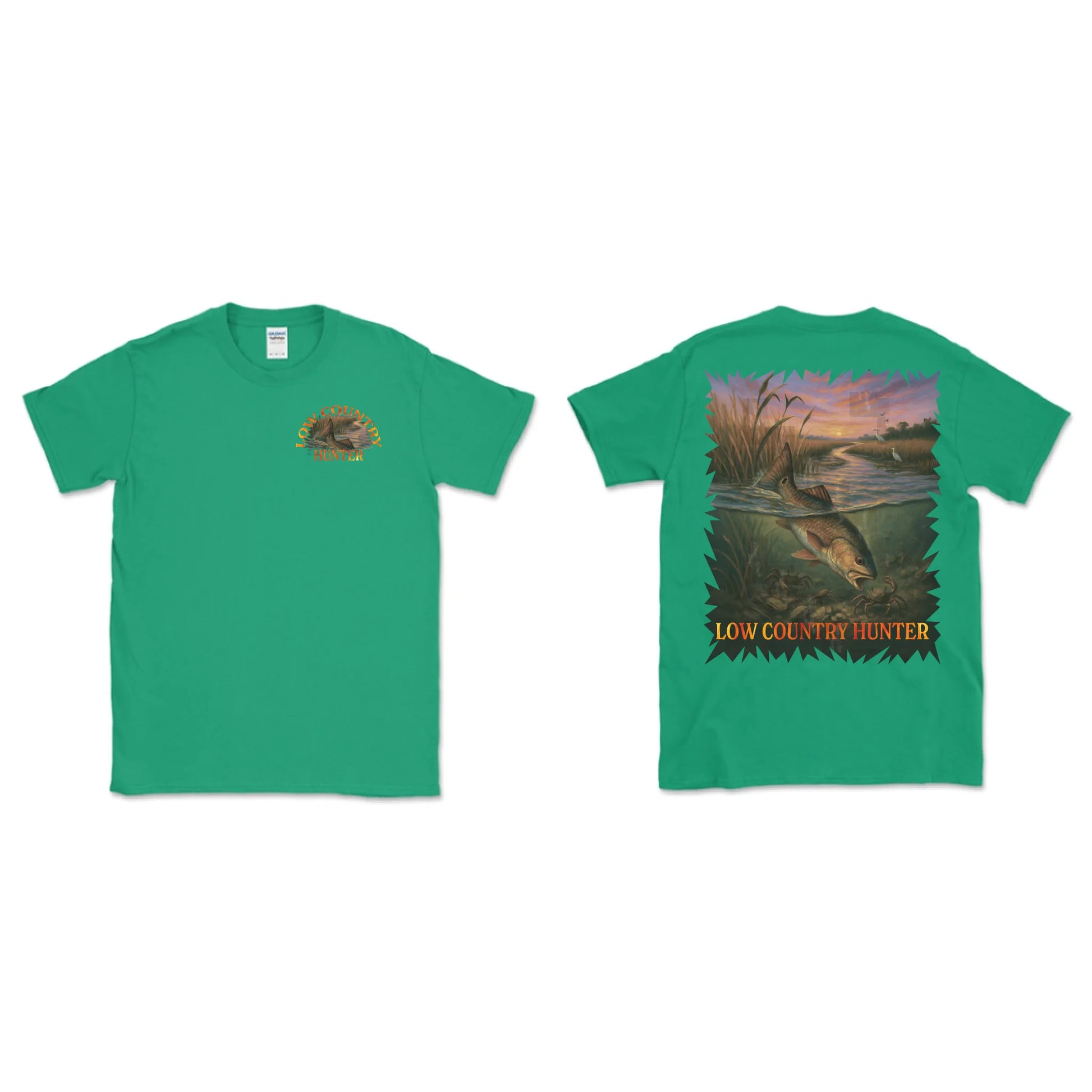 Gildan 64000 Adult Softstyle T-Shirt Blackf+b Irish Green