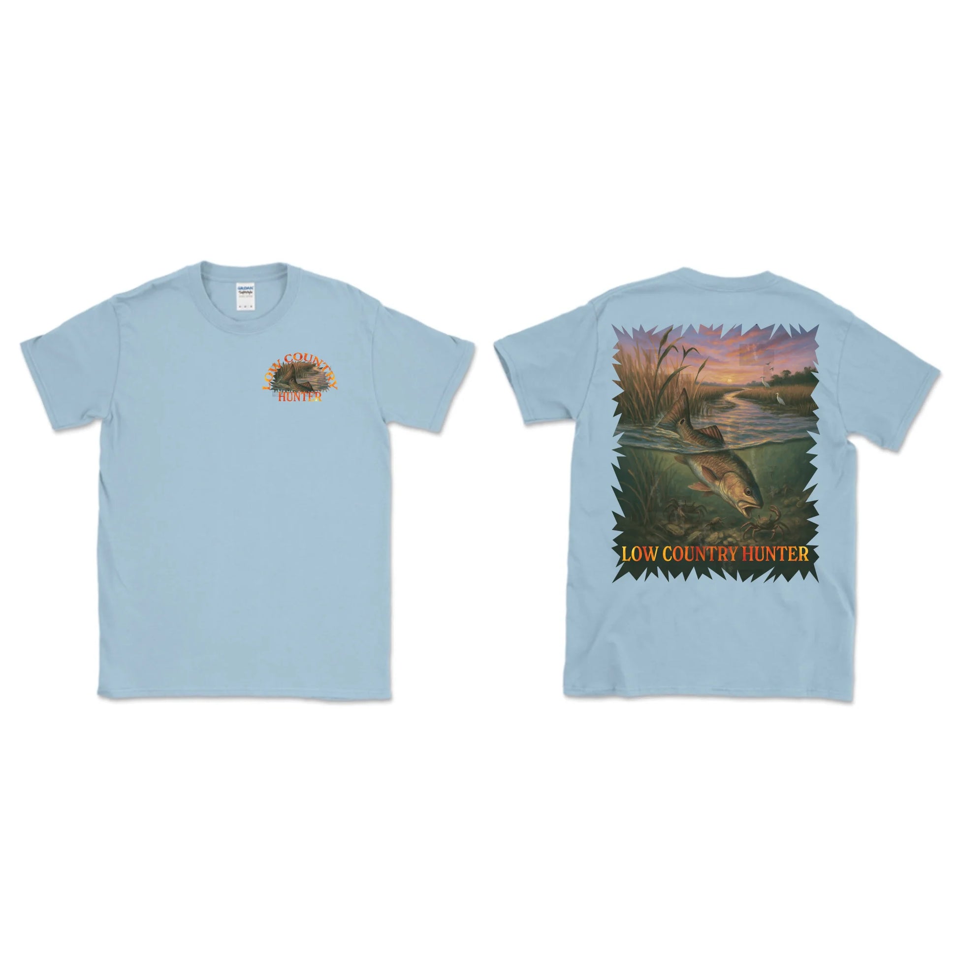 Gildan 64000 Adult Softstyle T-Shirt Blackf+b Light Blue