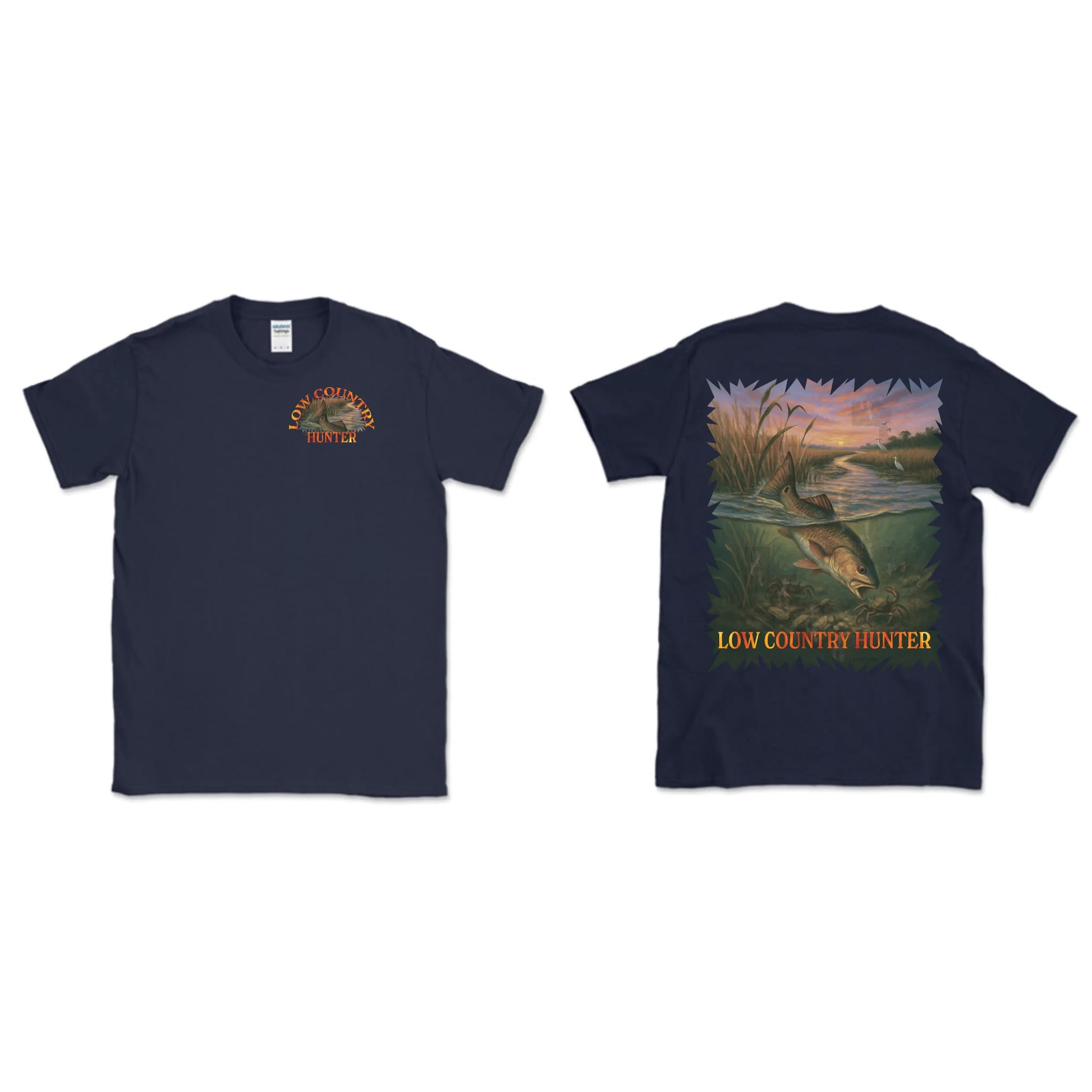 Gildan 64000 Adult Softstyle T-Shirt Blackf+b Navy