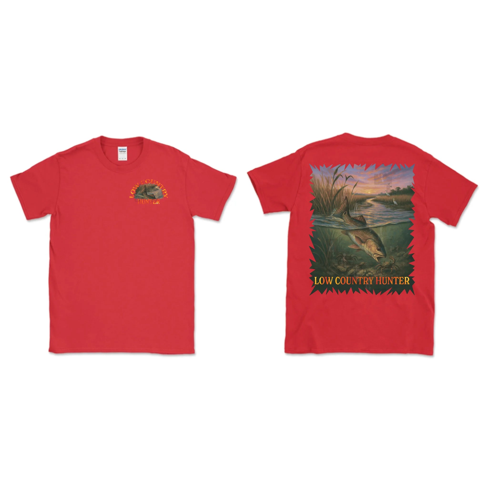 Gildan 64000 Adult Softstyle T-Shirt Blackf+b Red