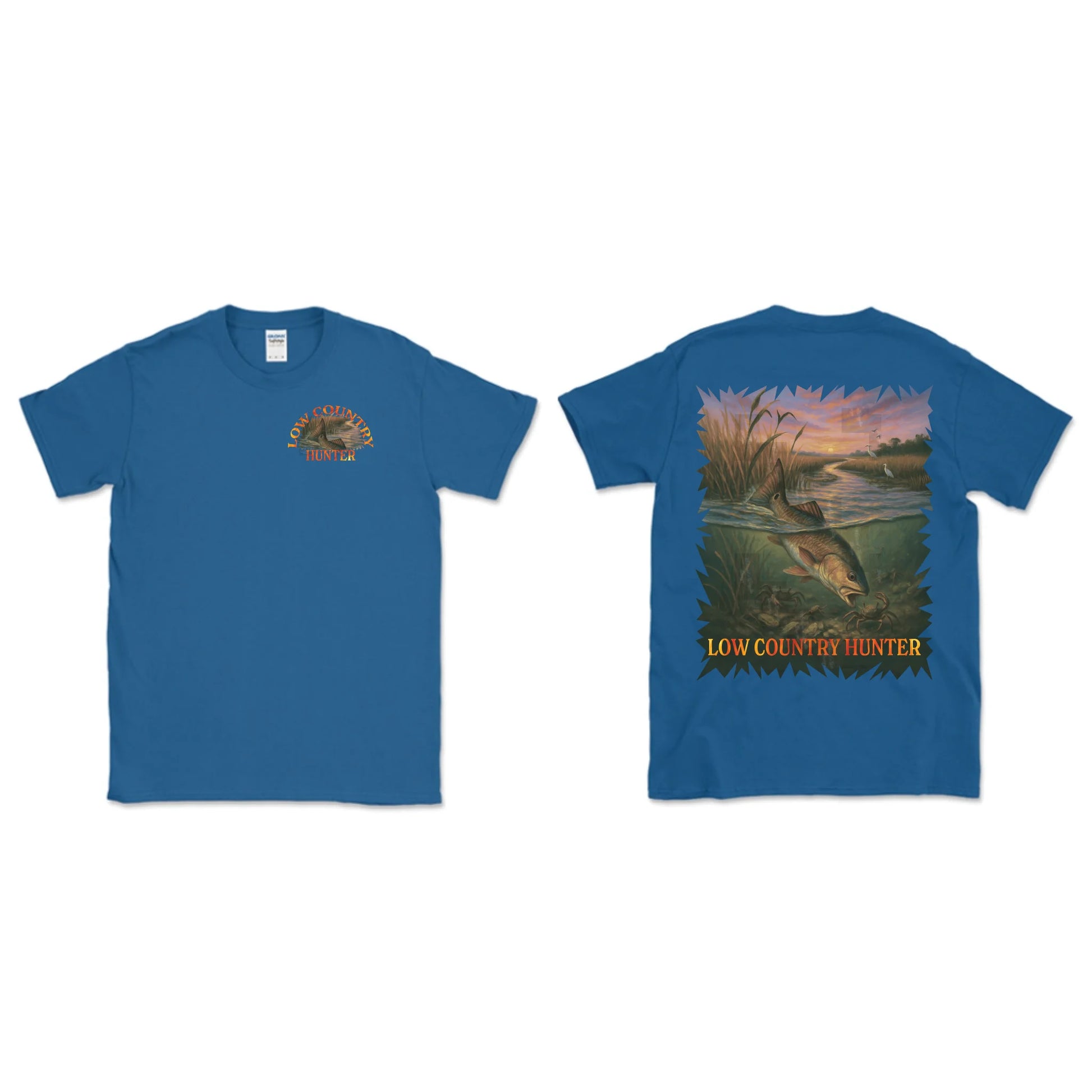 Gildan 64000 Adult Softstyle T-Shirt Blackf+b Royal