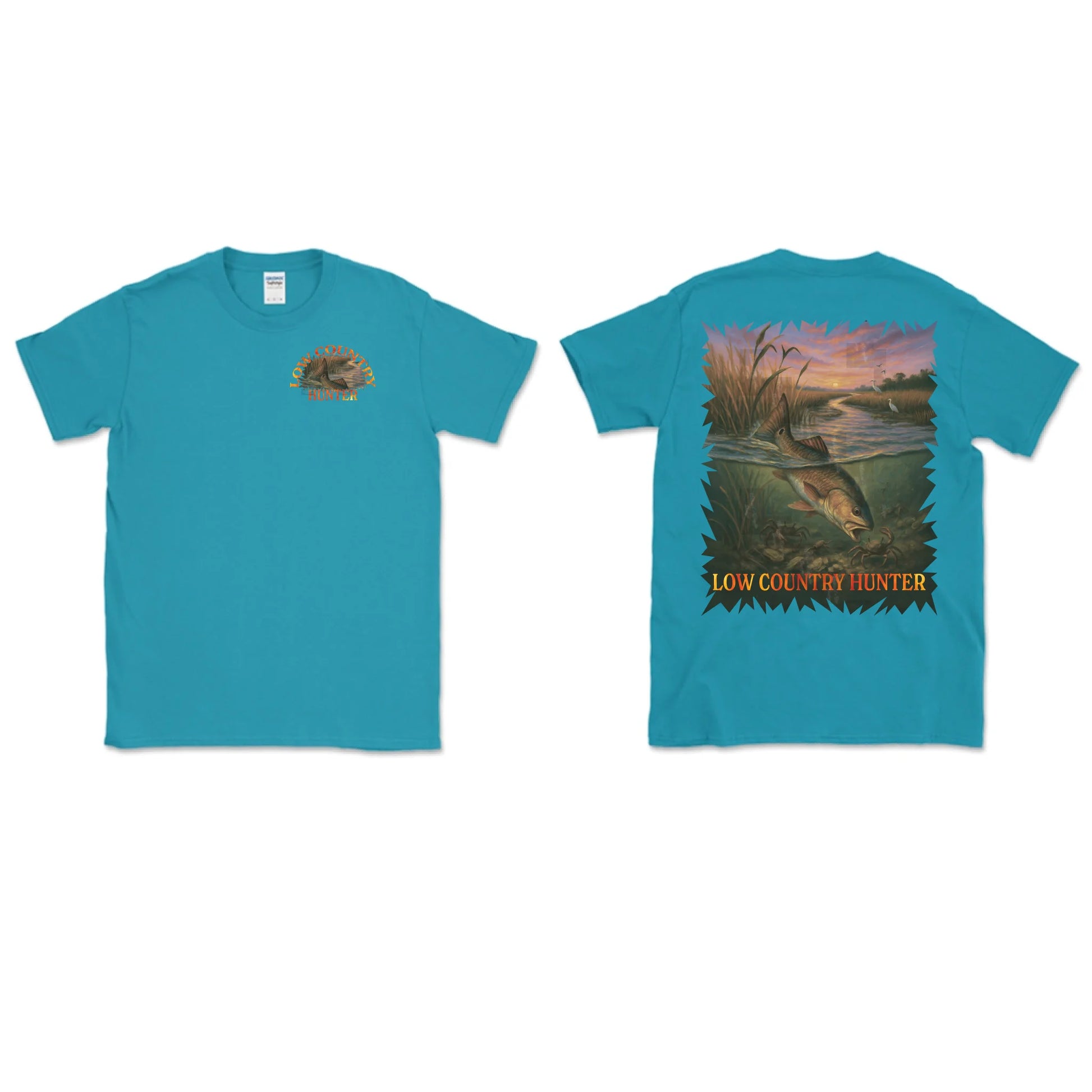 Gildan 64000 Adult Softstyle T-Shirt Blackf+b Tropical Blue
