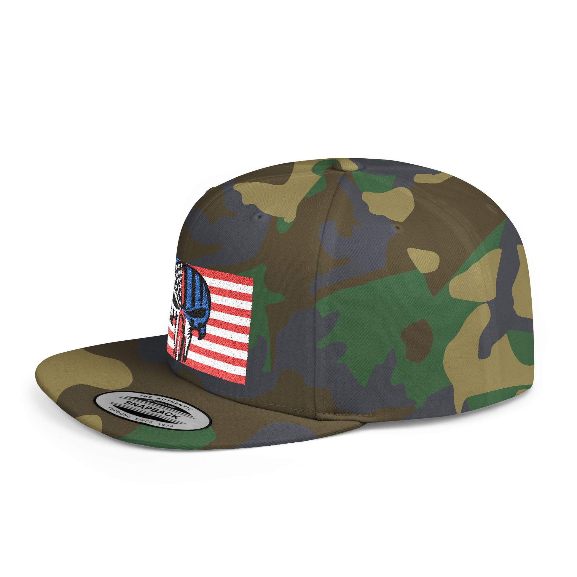 Patriotic Flat Bill Snapback Hat | Stylish, Gifts for Veterans - Imagination Print