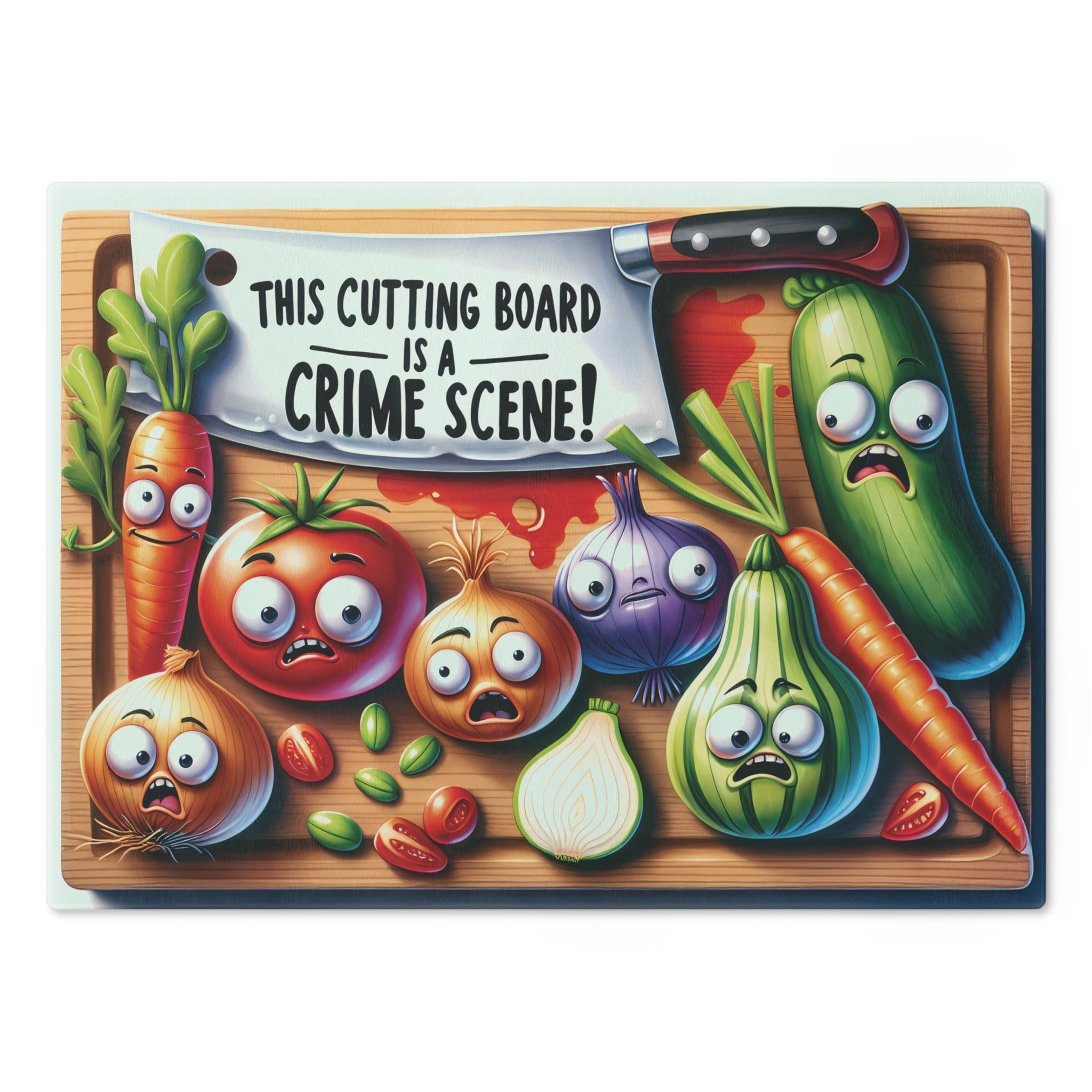 Funny Crime Scene Cutting Board - Imagination Print