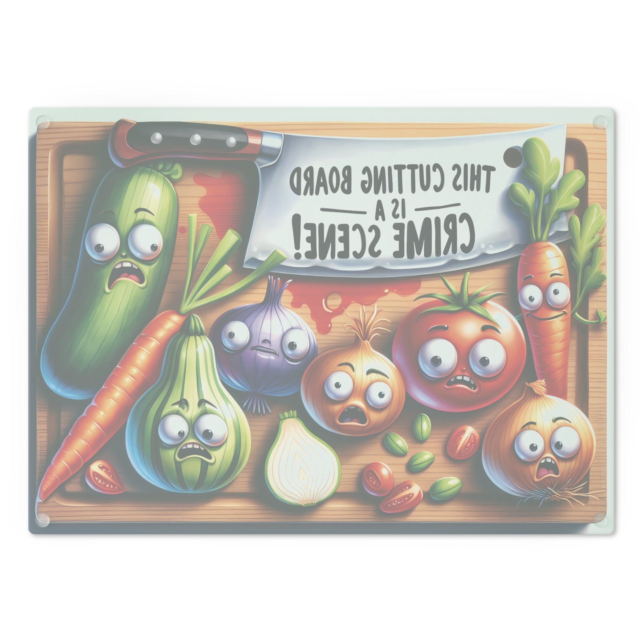Funny Crime Scene Cutting Board - Imagination Print