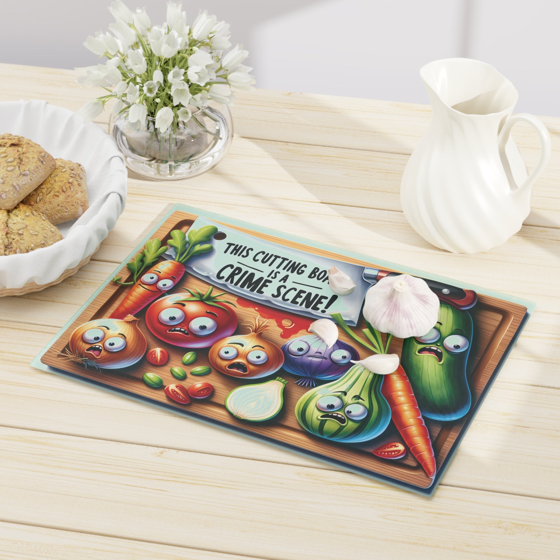 Funny Crime Scene Cutting Board - Imagination Print