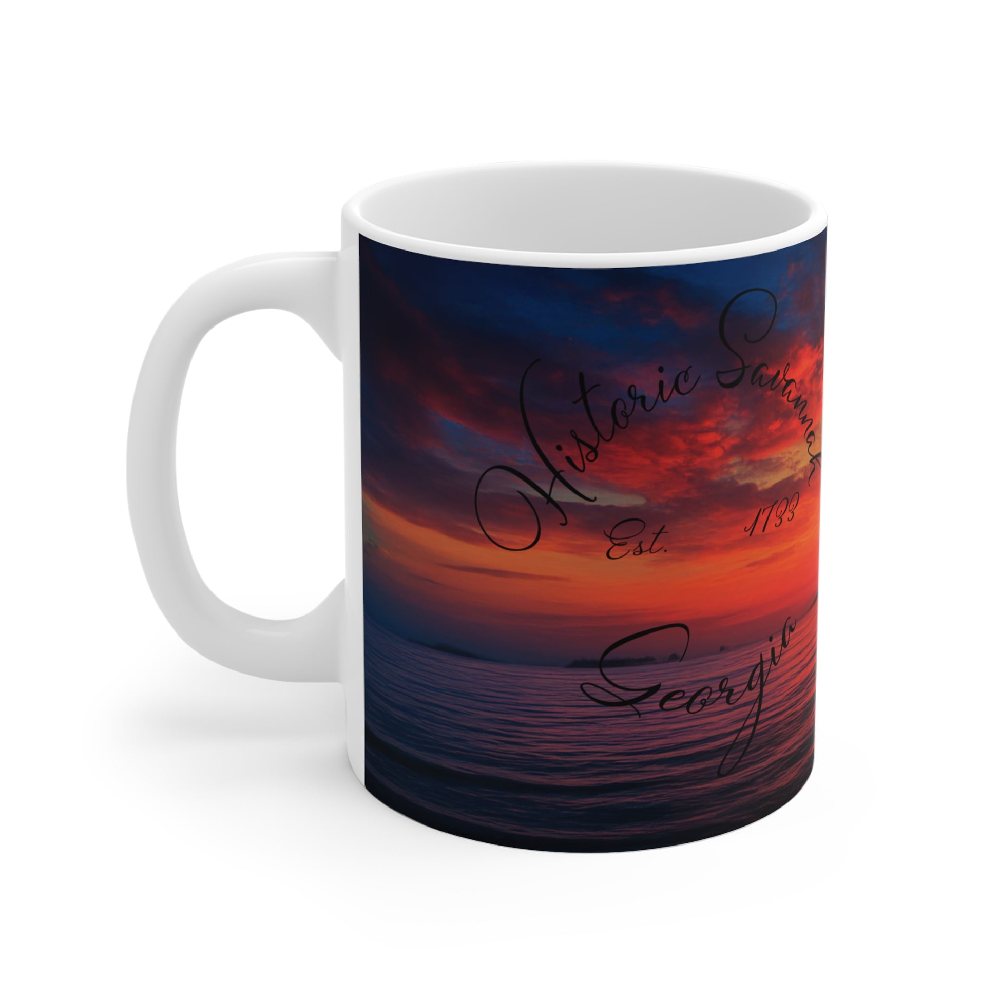 Historic Savannah Shrimp Boat Mug, Collectible Souvenir Mug