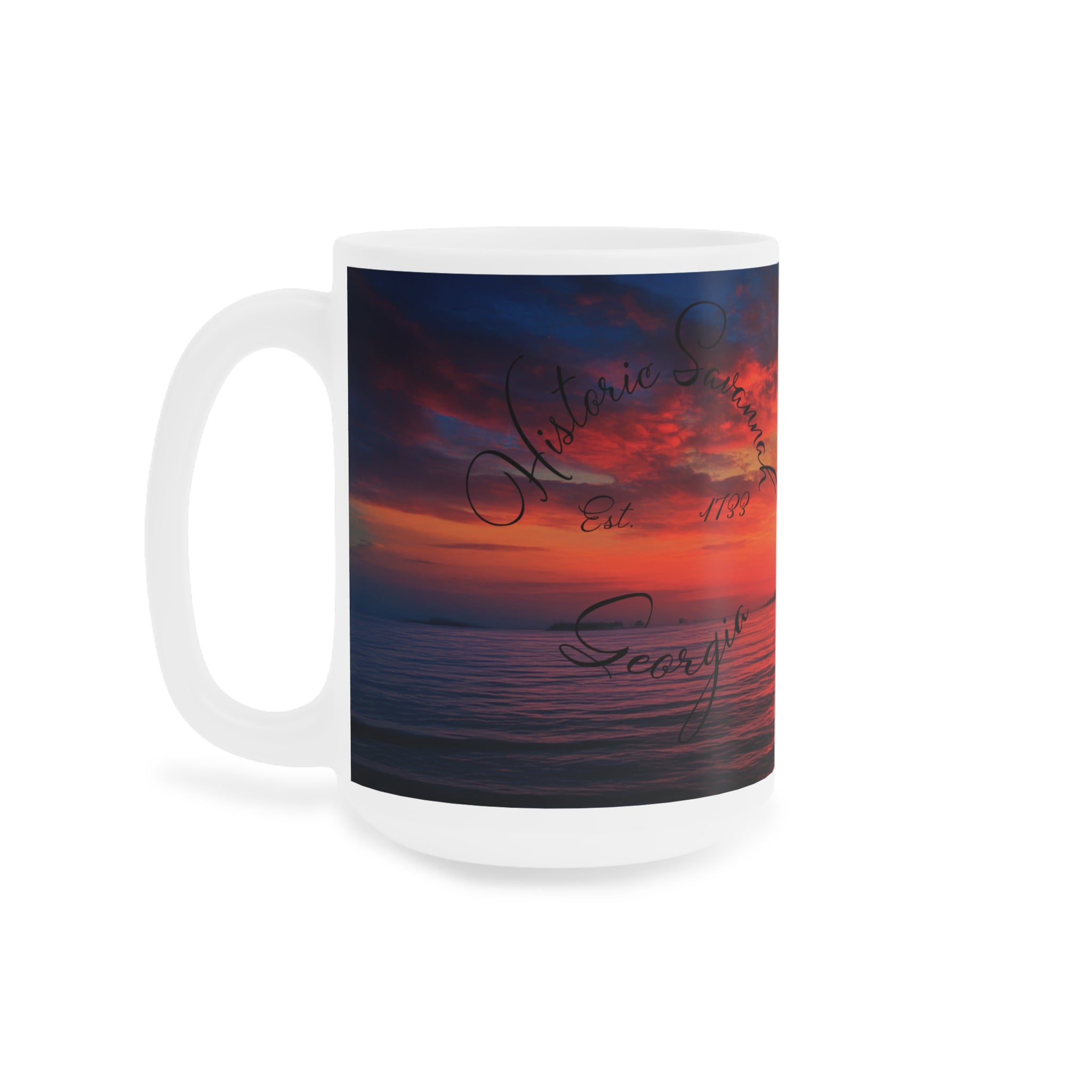 Historic Savannah Shrimp Boat Mug, Collectible Souvenir Mug