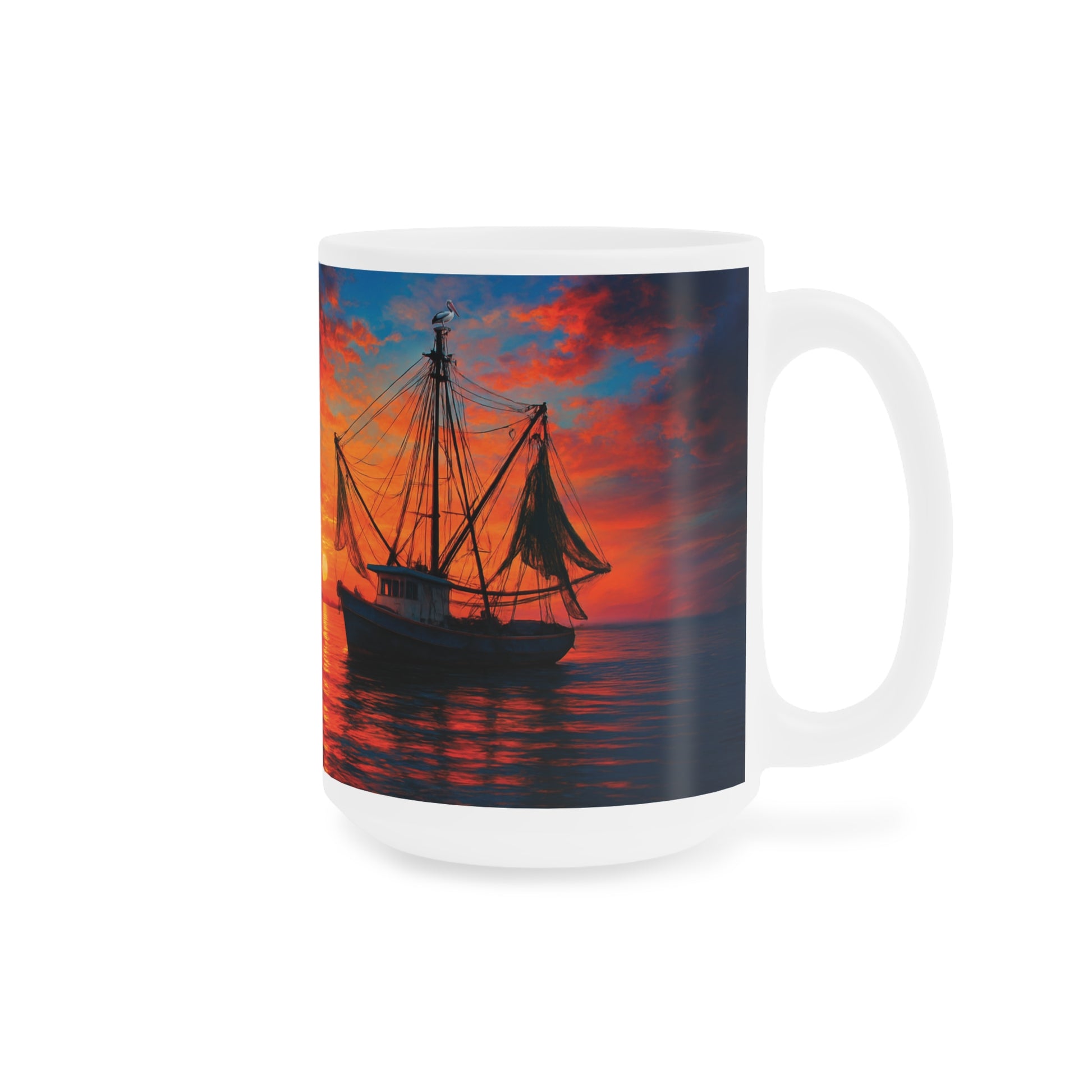 Historic Savannah Shrimp Boat Mug, Collectible Souvenir Mug