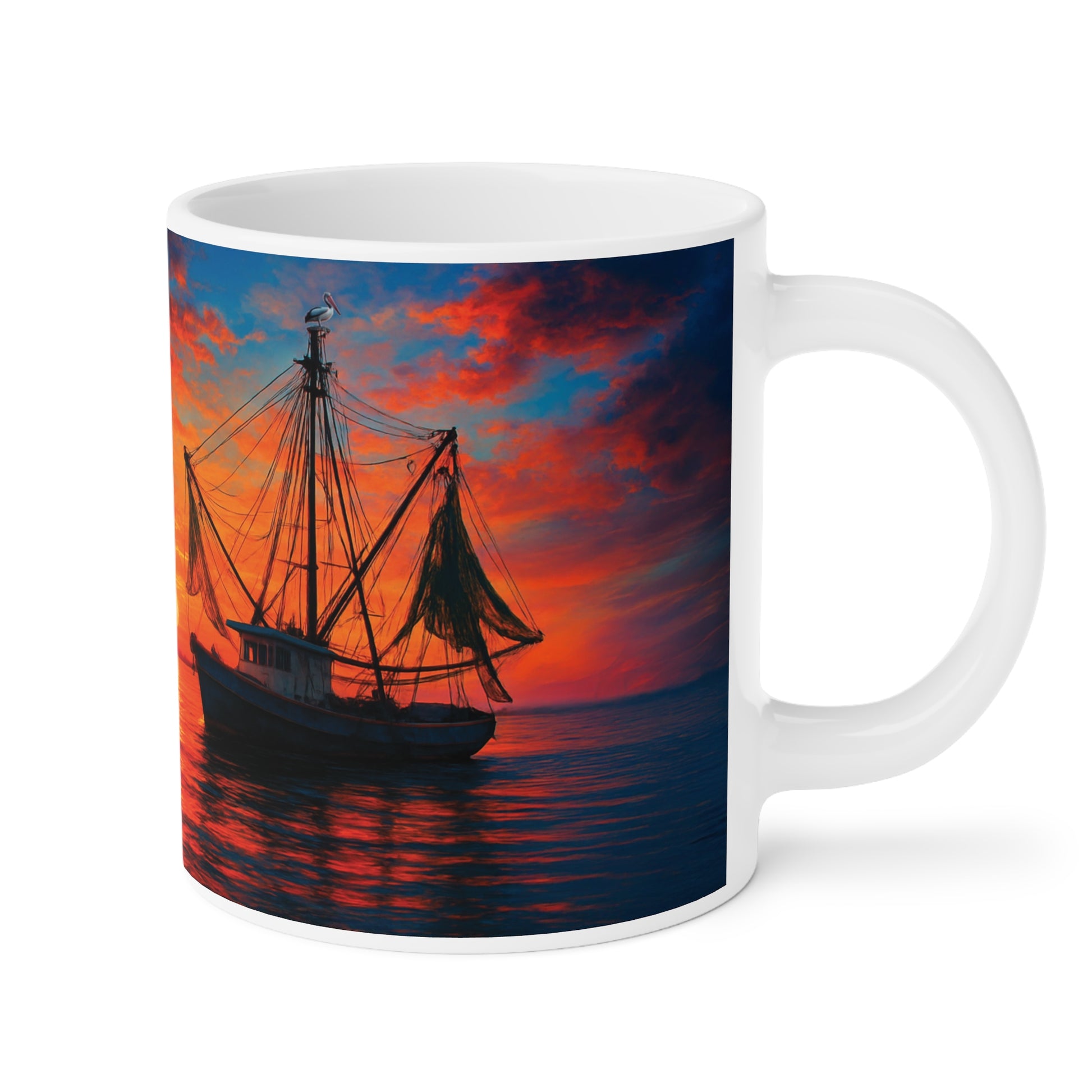 Historic Savannah Shrimp Boat Mug, Collectible Souvenir Mug - Imagination Print